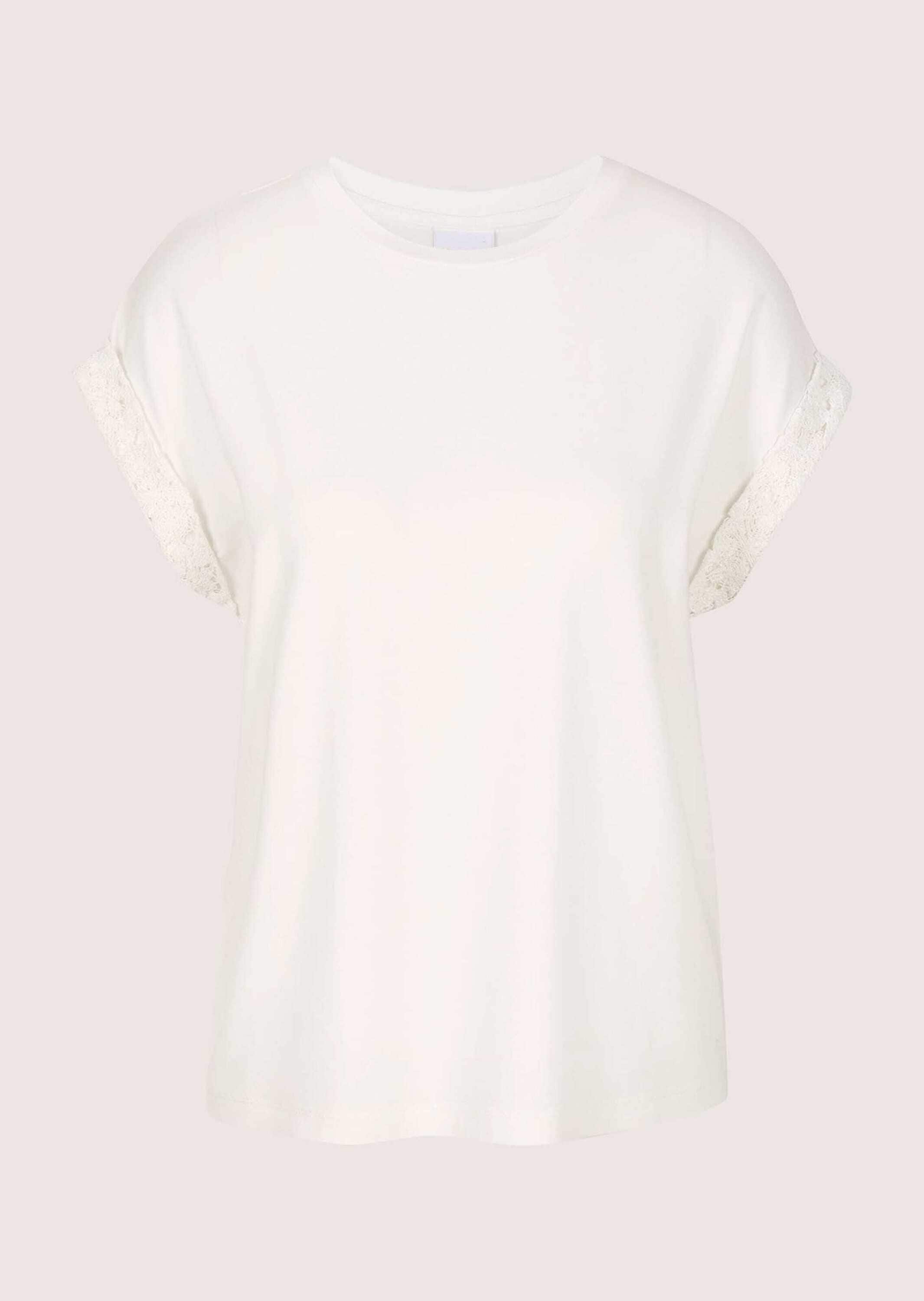 MADELEINE "Spitzenshirt Elegantes Jersey-Shirt mit Spitze, Kurzarm" Shirt mit Spitzeneinsatz am Kurzarm