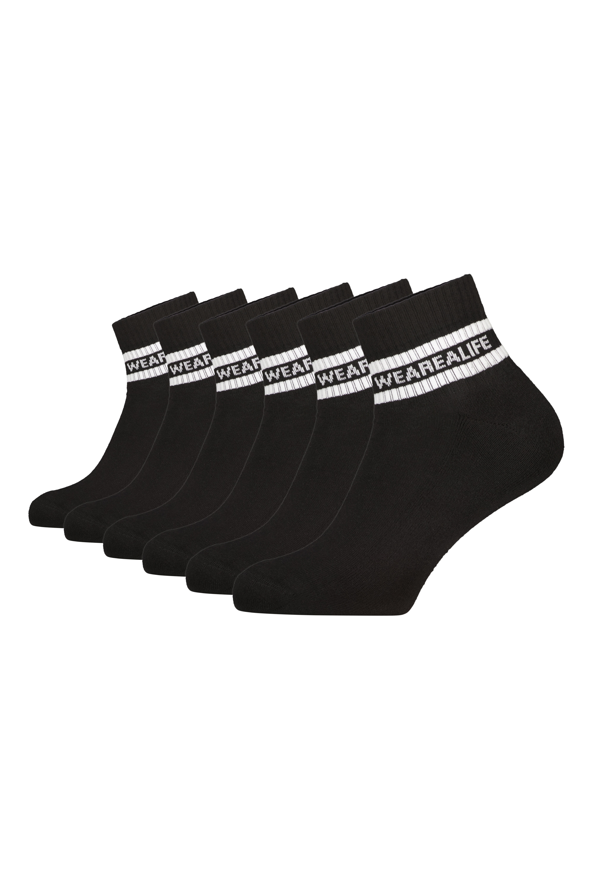 Alife & Kickin Sneakersocken knöchelhoch mit Streifen, aus Baumwolle mit weichem Bund