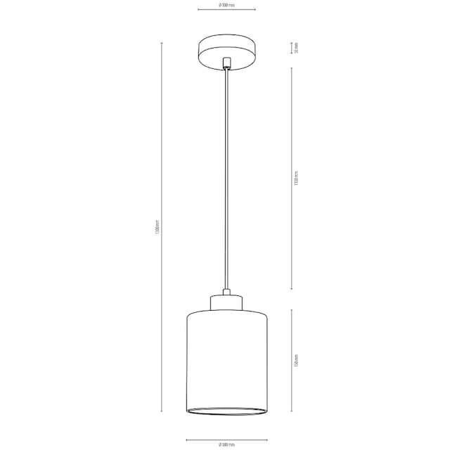 BRITOP LIGHTING Pendelleuchte »ZEFIR«, 1 flammig-flammig, Naturprodukt aus  Eichenholz, Nachhaltig, Hochwertiger Glasschirm | BAUR