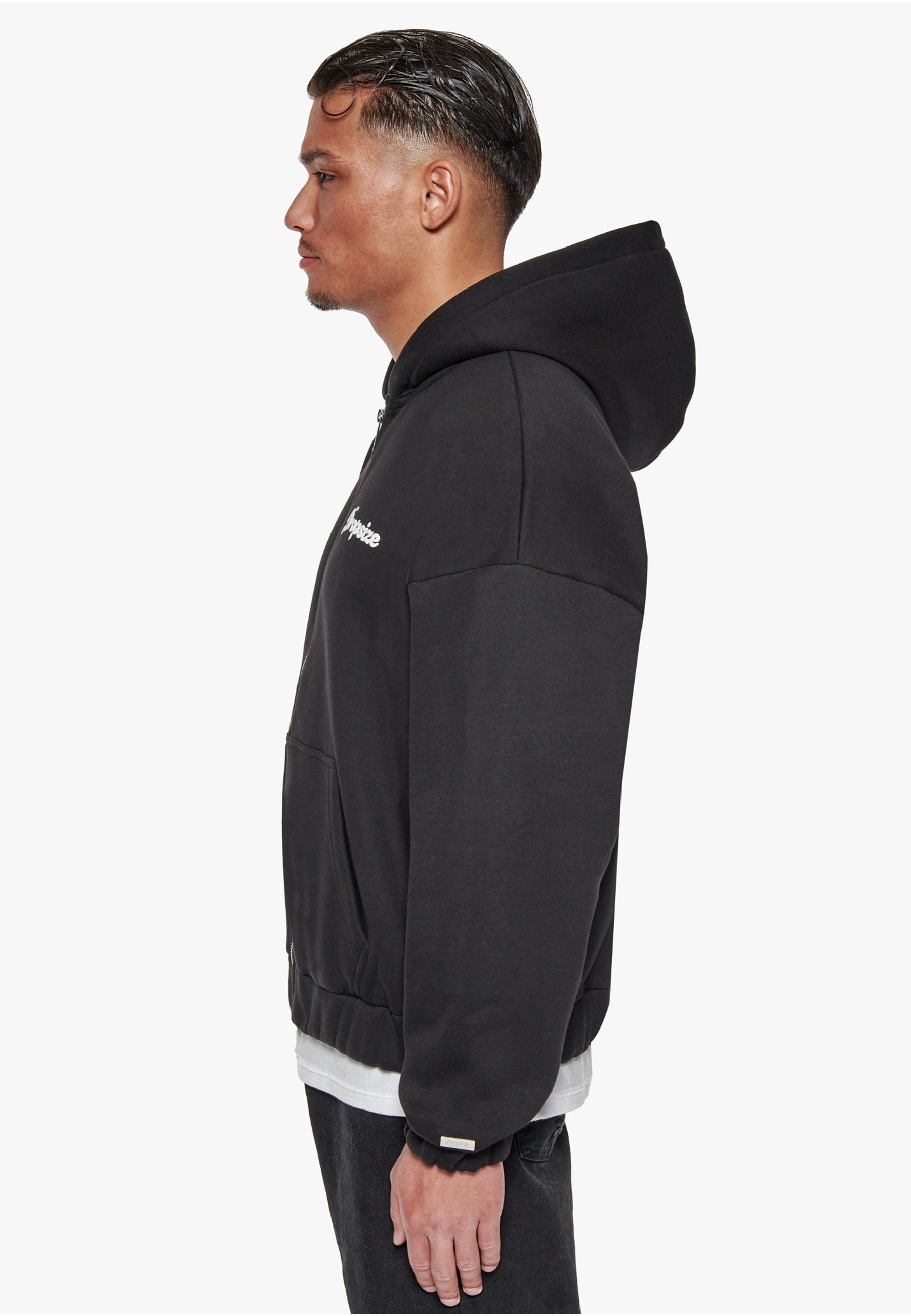 Dropsize Kapuzenfleecejacke »Dropsize Herren Dropsize Heavy Grow Rich Zip Hoodie« 1 Stk. tlg. mit Kapuze