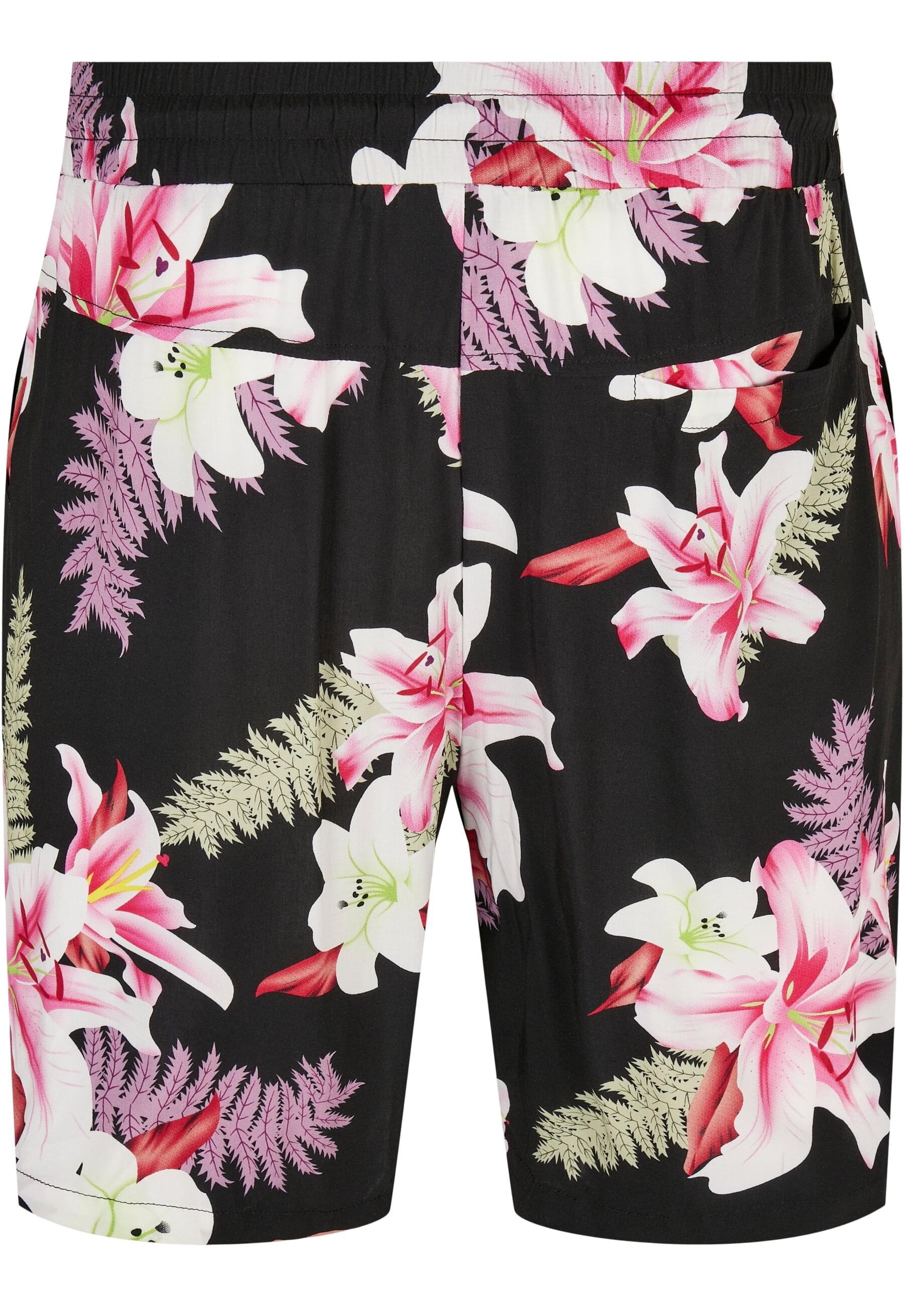 URBAN CLASSICS Stoffhose »Urban Classics Herren Viscose AOP Resort Shorts«, (1 tlg.)