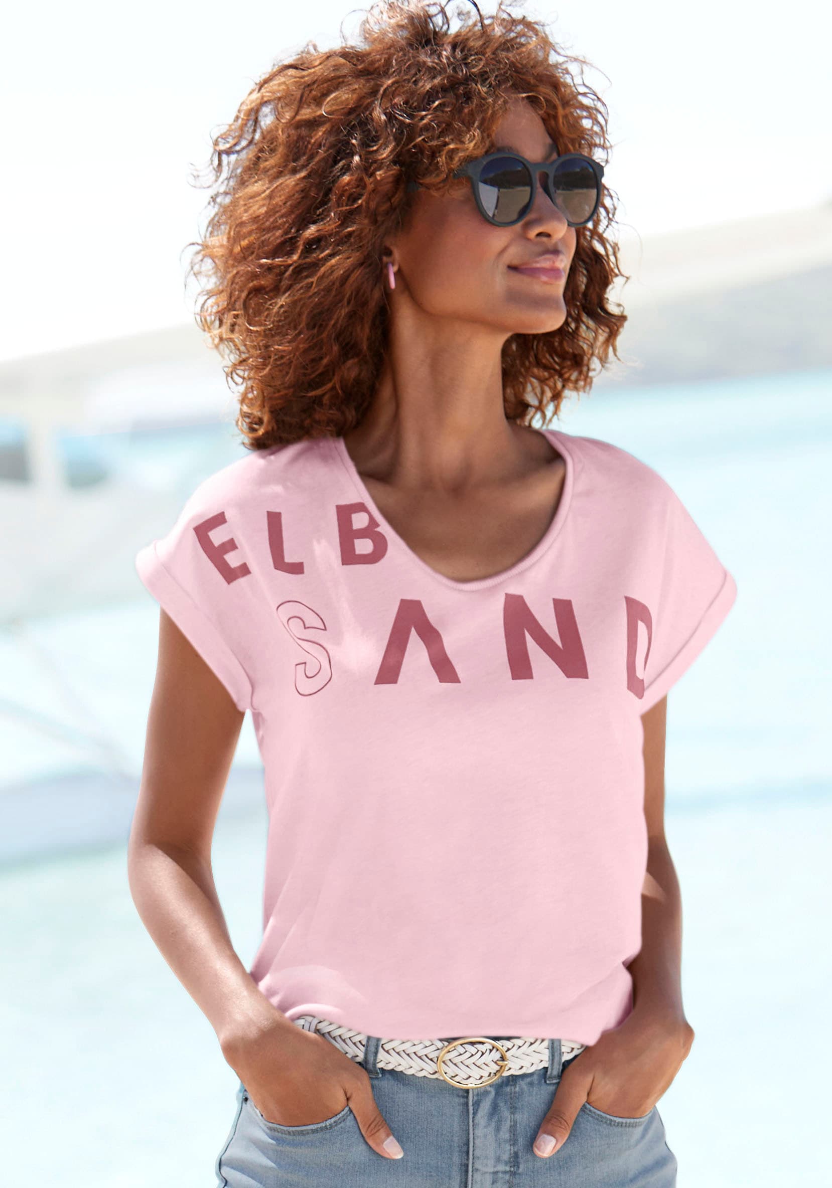 Elbsand T-Shirt "Leila" aus weichem Jersey, Kurzarmshirt, sportlich und bequem