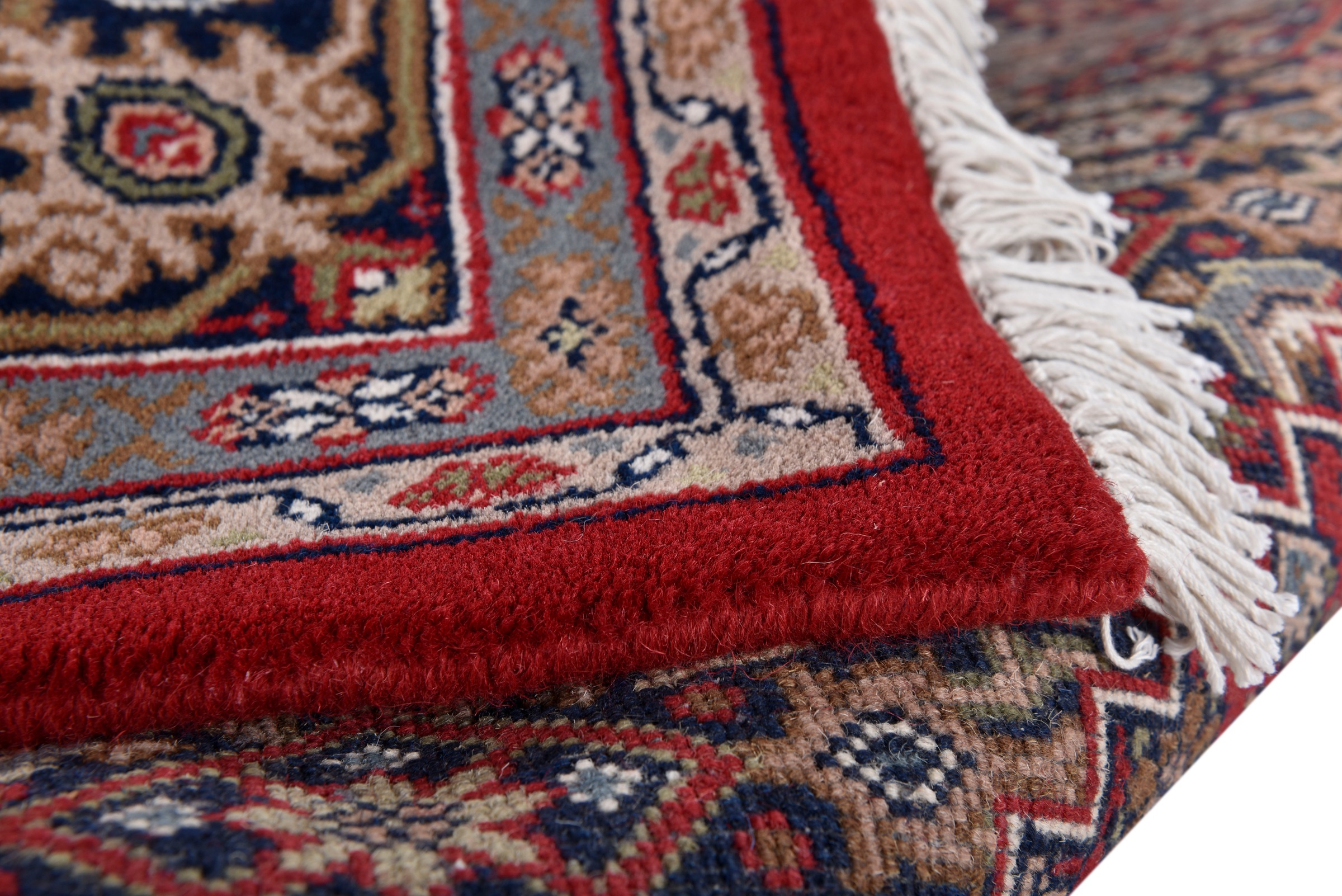 Orientteppich OTTO HOME "BB Oriental", rot, B:70cm H:12mm L:140cm, Schurwolle, Teppiche, reine Wolle, handgeknüpft, orientalisches Design, mit Fransen 3