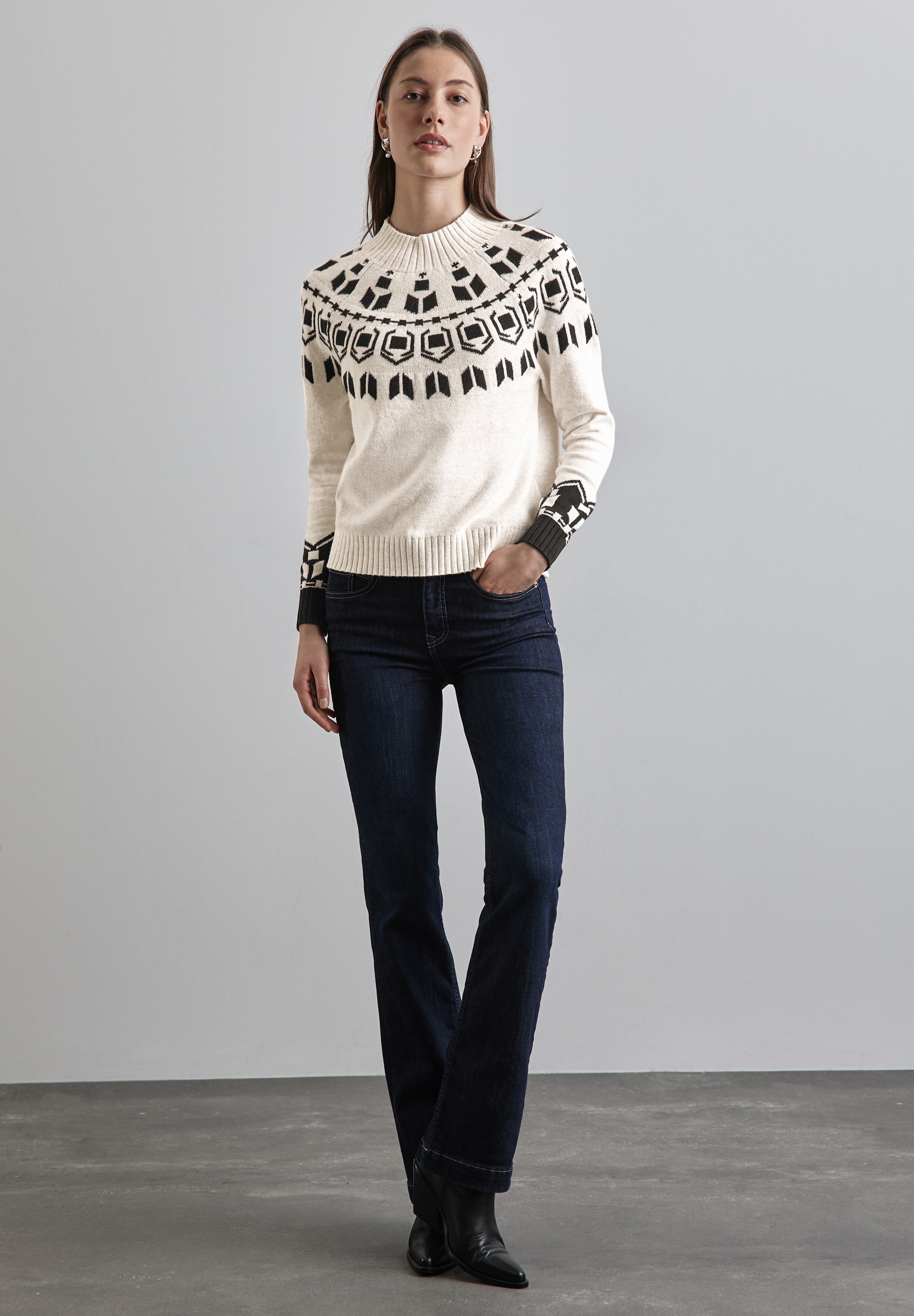 STREET ONE Strickpullover, mit Muster