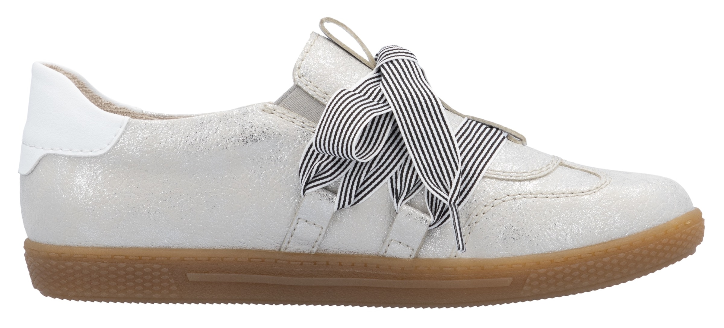 Rieker Slip-On Sneaker, Slipper, Halbschuh, Freizeitsneaker mit modischem Schnürelement