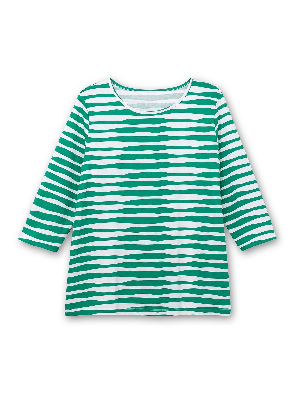 Sheego 3/4-Arm-Shirt »Große Größen«, mit welligen Streifen