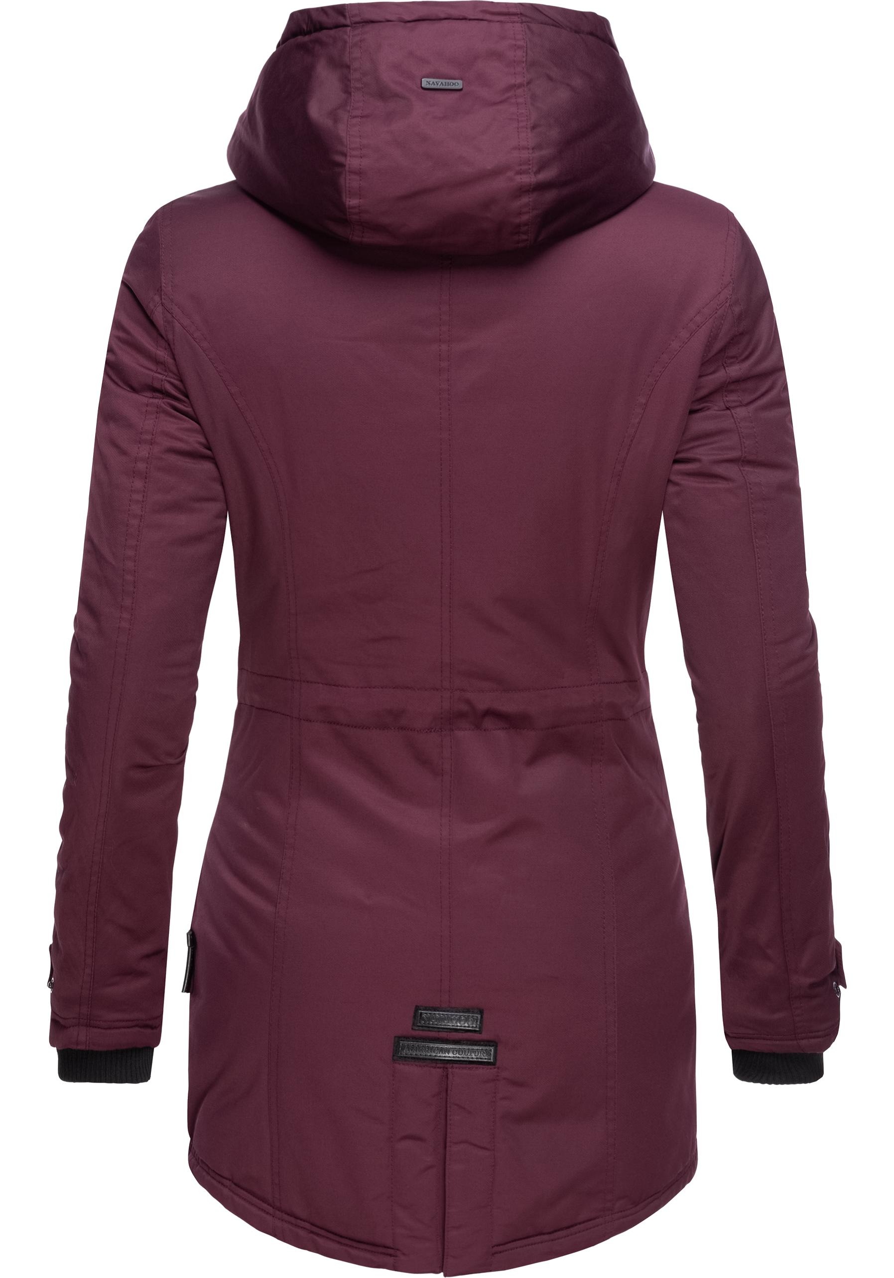Navahoo Wintermantel »Avrille II«, sportlicher Damen Winter Kurzmantel mit großer Kapuze