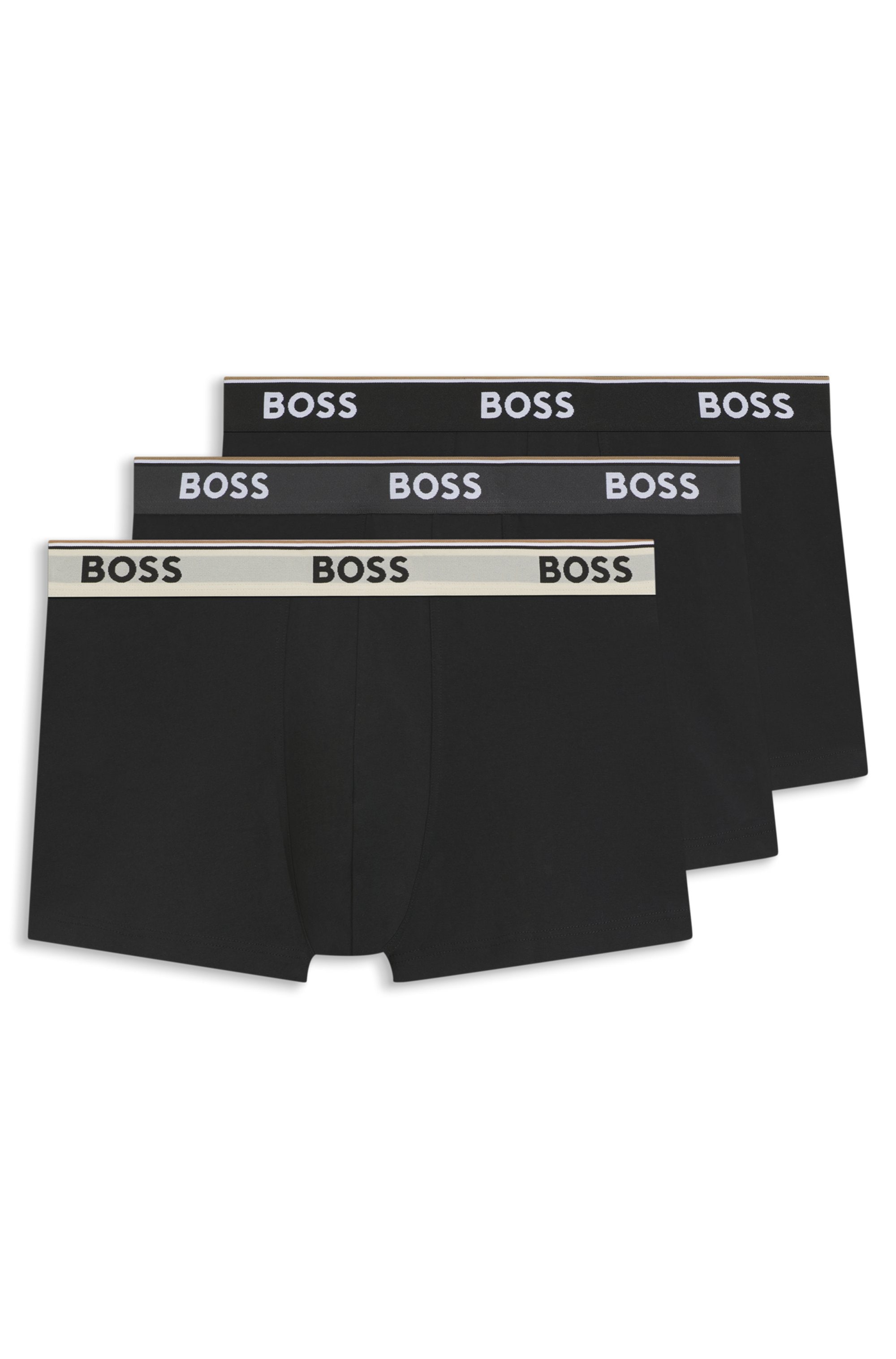 BOSS Trunk "3P Power" Packung, 3 Stk. mit BOSS Schriftzug auf dem Bund günstig online kaufen