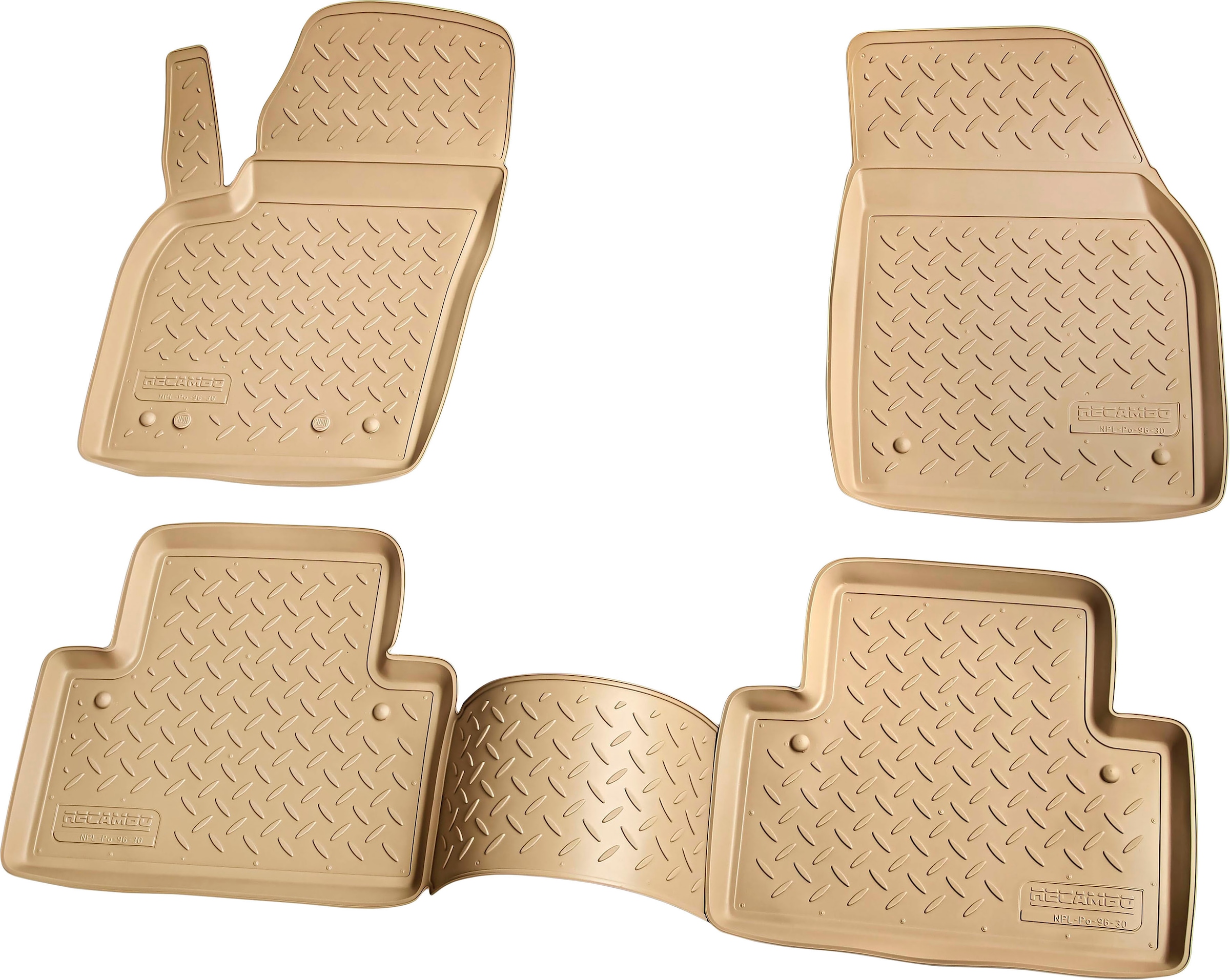 RECAMBO Passform-Fußmatten CustomComforts (4 St), für BMW X3, G01 F97 ab  2017, perfekte Passform, Hohe Gummiqualität (TPE Material) – längere  Lebensdauer der Automatten