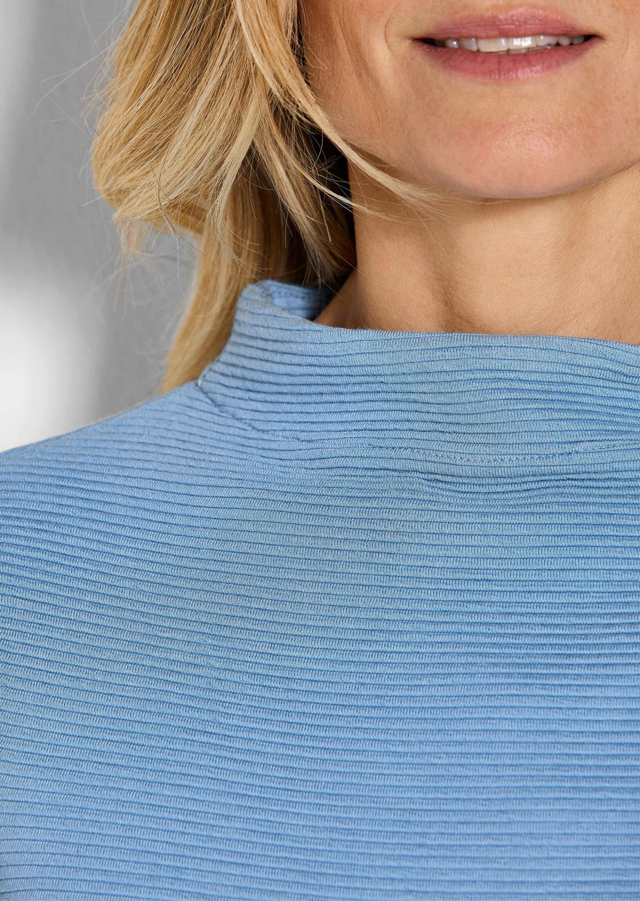 GOLDNER Rundhalspullover »Kurzgröße Ottoman-Sweatshirt mit Turtleneck«