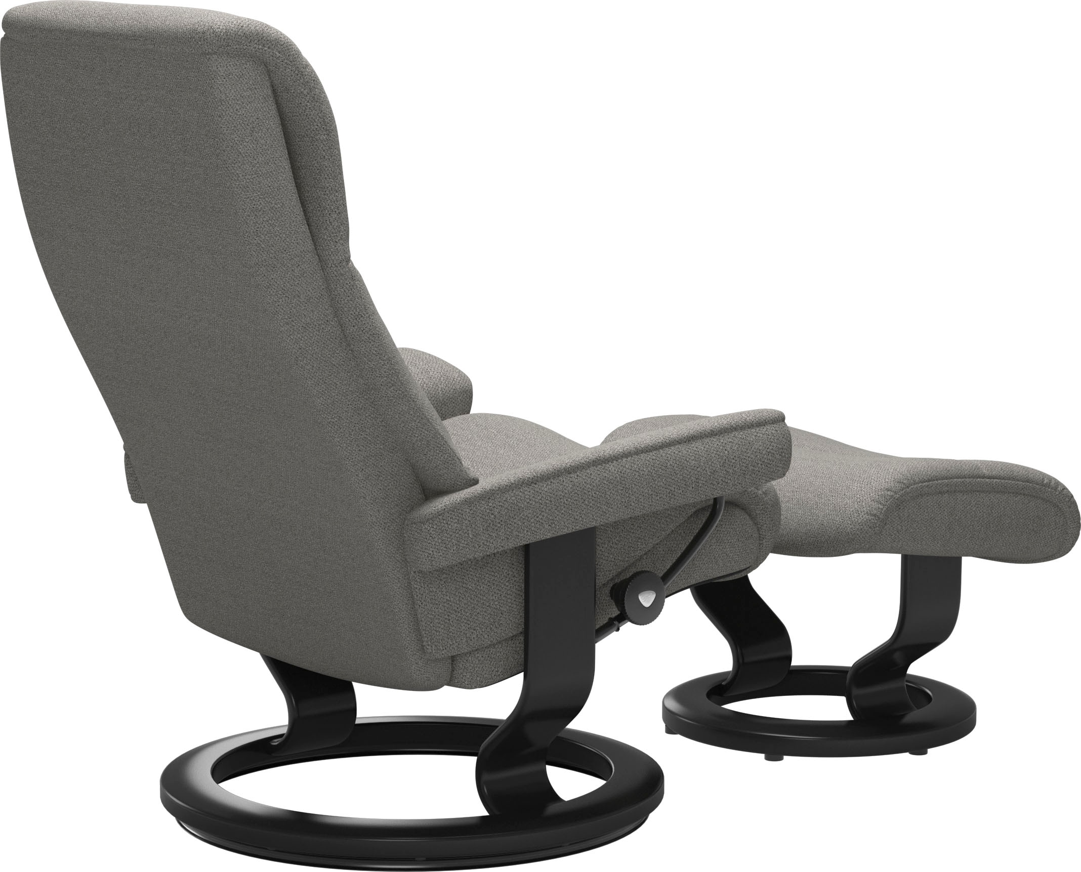 Stressless® Relaxsessel »View«, (Set, Relaxsessel mit Hocker), mit Classic Base, Größe M,Gestell Schwarz