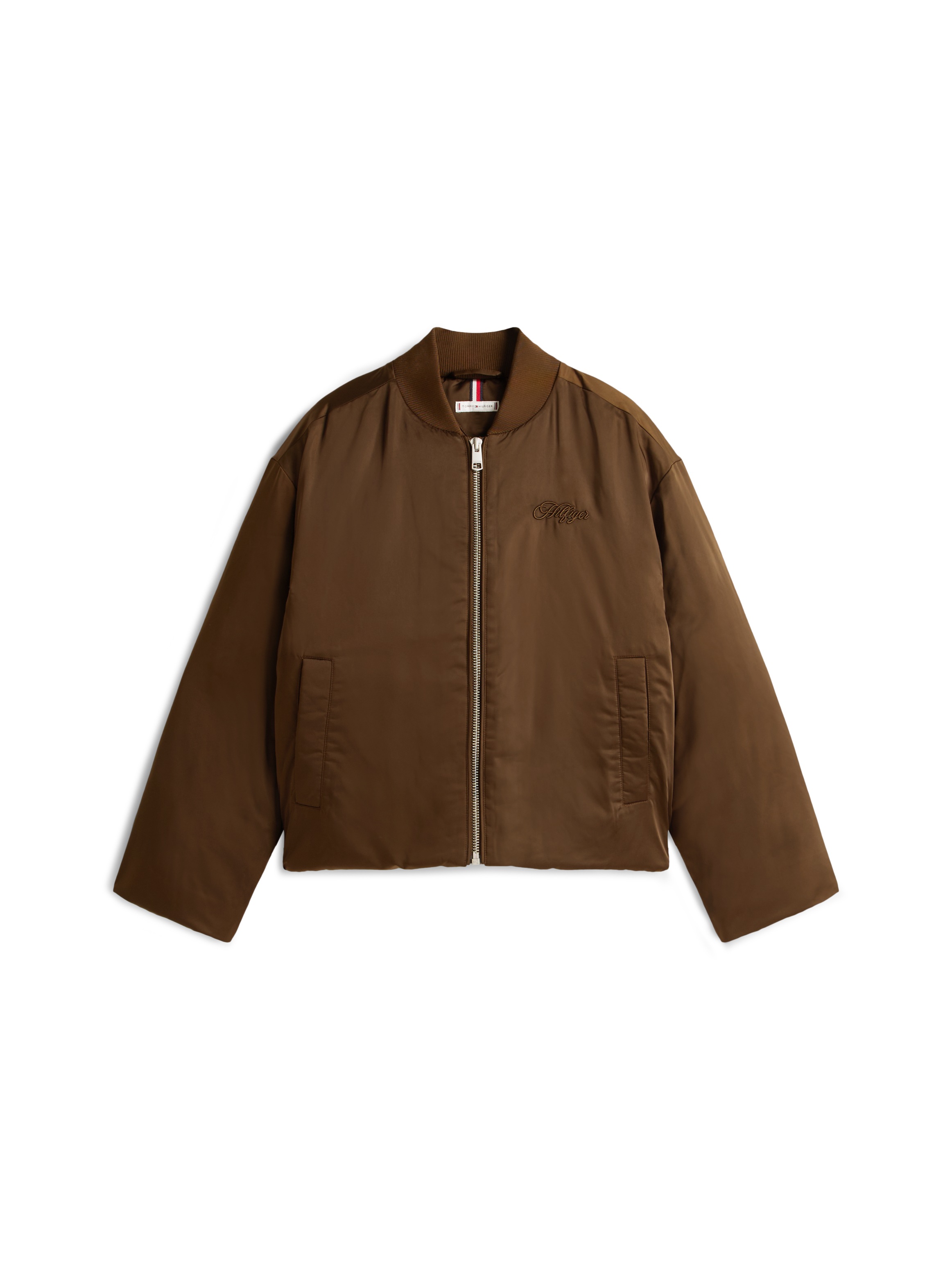 Tommy Hilfiger Sateen Padded Rlx Bomber Jacke Chestnut Fudge L 3