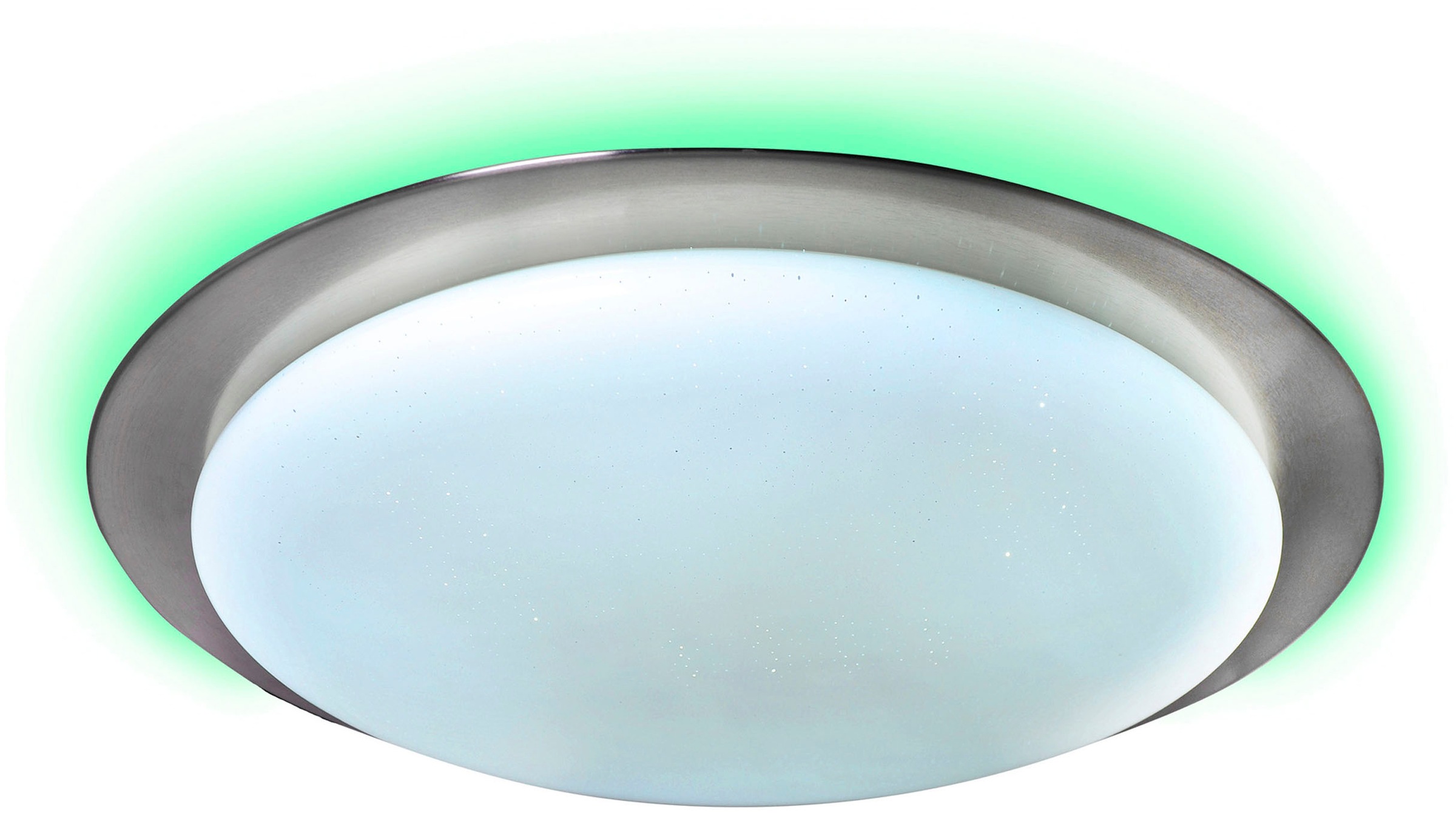 näve LED Deckenleuchte »Triest«, 1 flammig, Leuchtmittel LED-Modul | LED fest integriert, Schirm Kristalleffekt, Nachtlicht, CCT, RGB Rahmenbeleucht., dimmbar