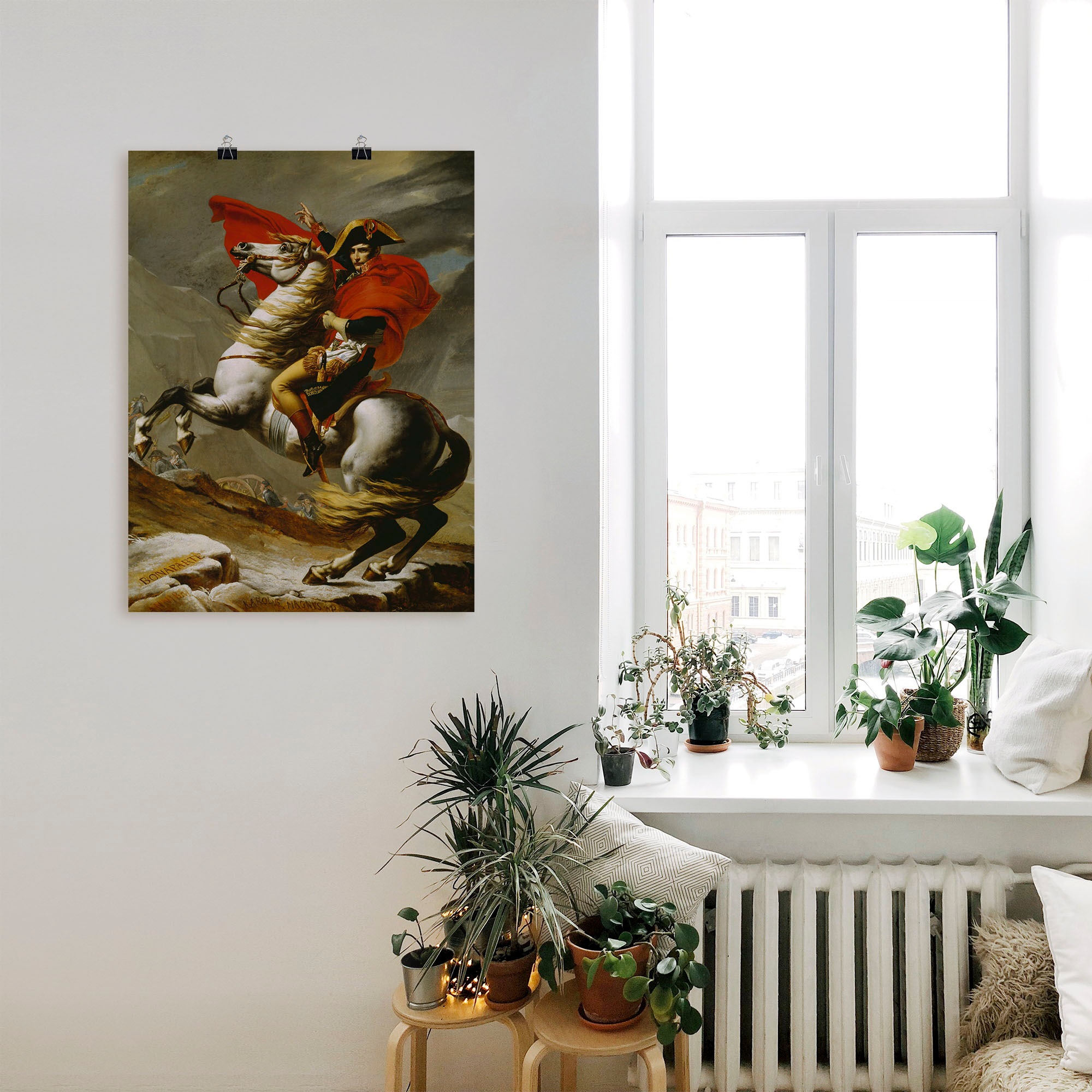 Artland Wandbild »Napoleon bei der Überquerung der Alpen.«, Menschen, (1 St.), als Leinwandbild, Poster in verschied. Größen