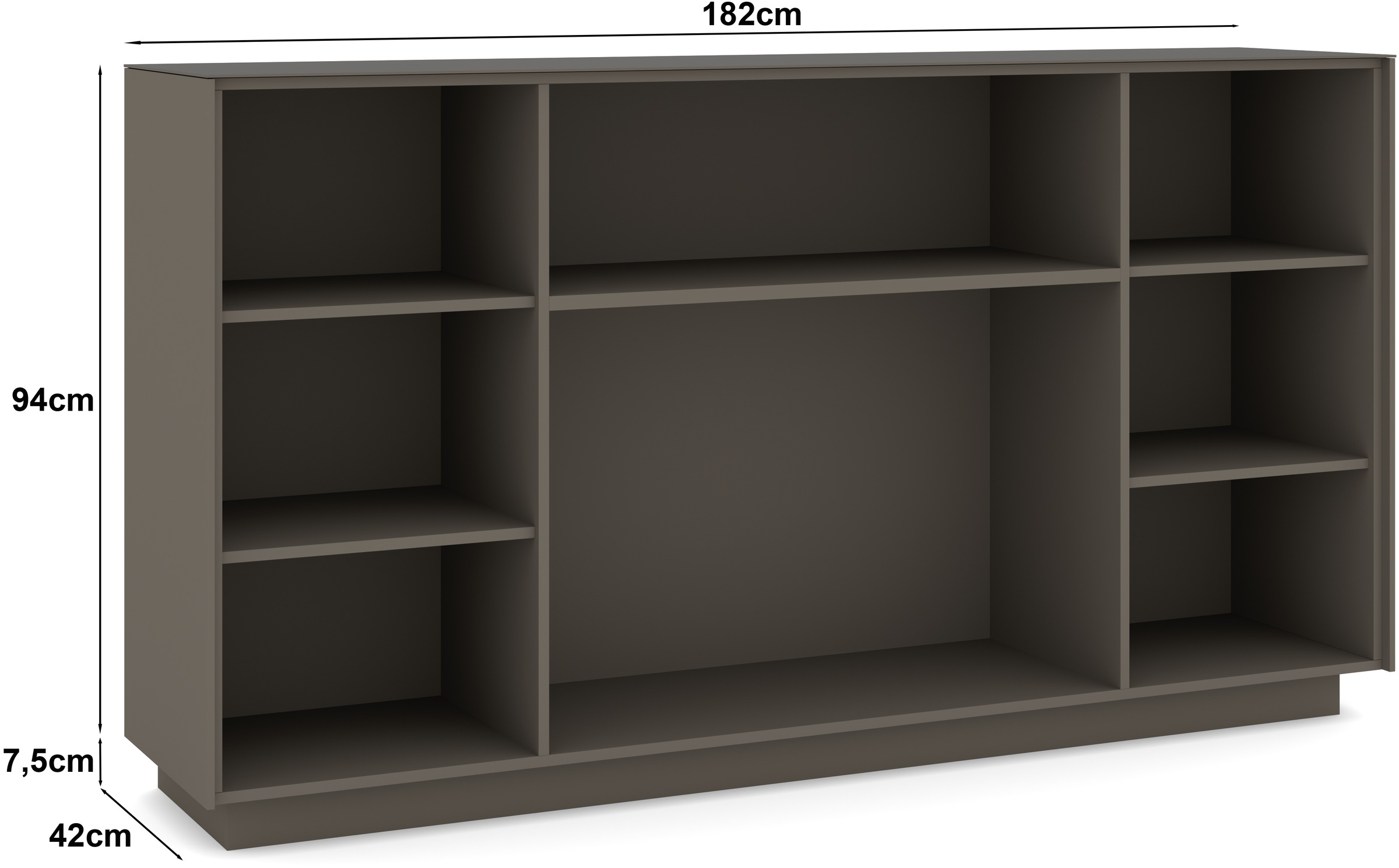 set one by Musterring Sideboard »Reno« 1 Stk. tlg. Mit Sockel in diversen Farben, 102 cm Höhe & Farbauswahl