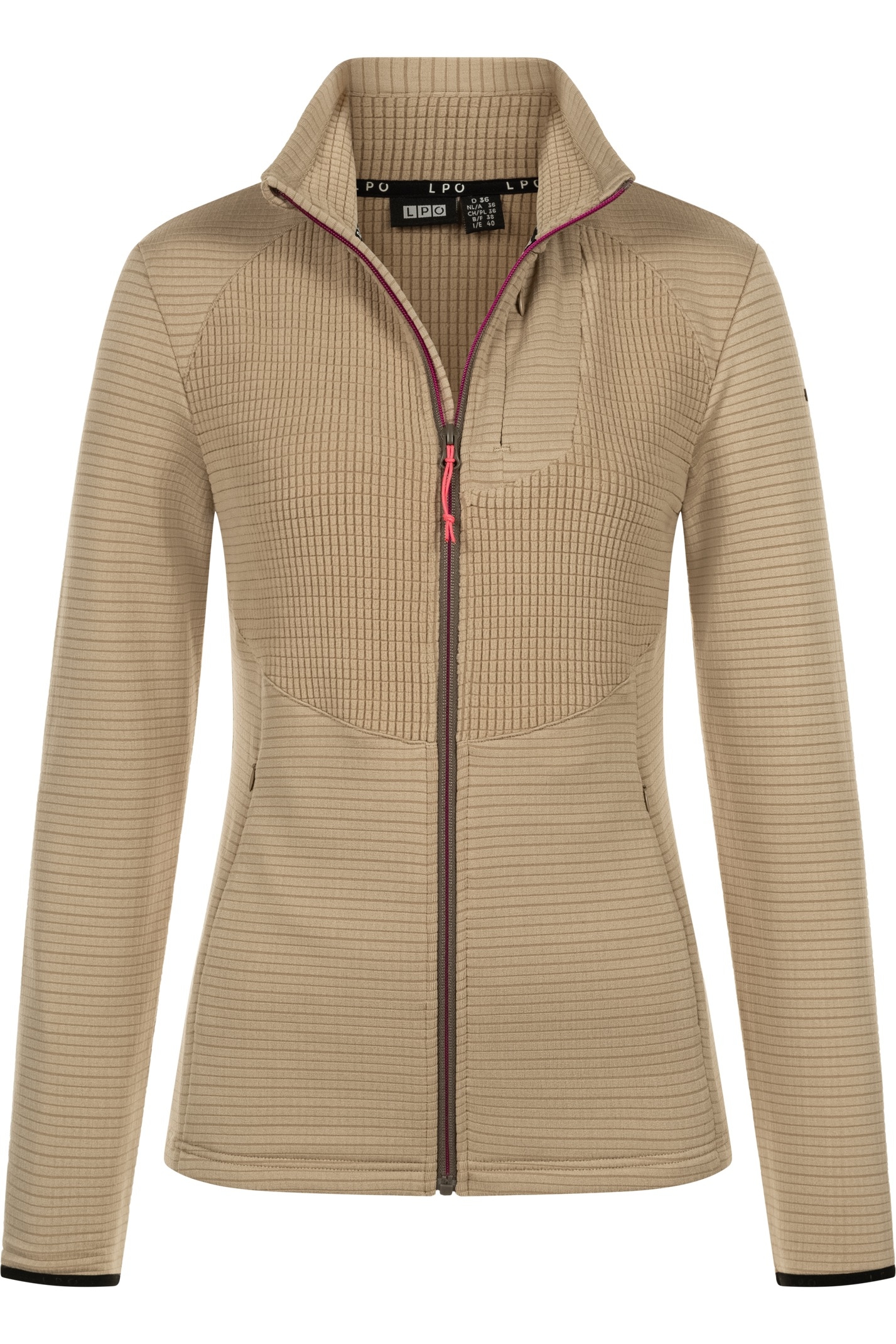 LPO Fleecejacke »Da-Fleecejacke Perle« Superweich, Gitterstruktur, Brusttasche