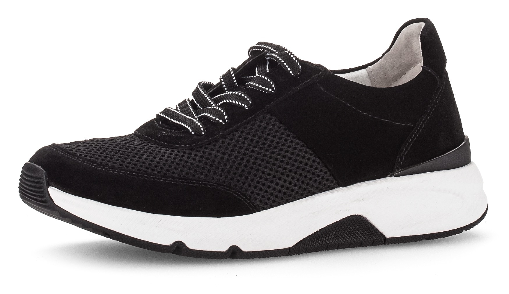 Sneaker GABOR "Sneaker low", Damen, Gr. 44, schwarz, Schuhe Sneaker