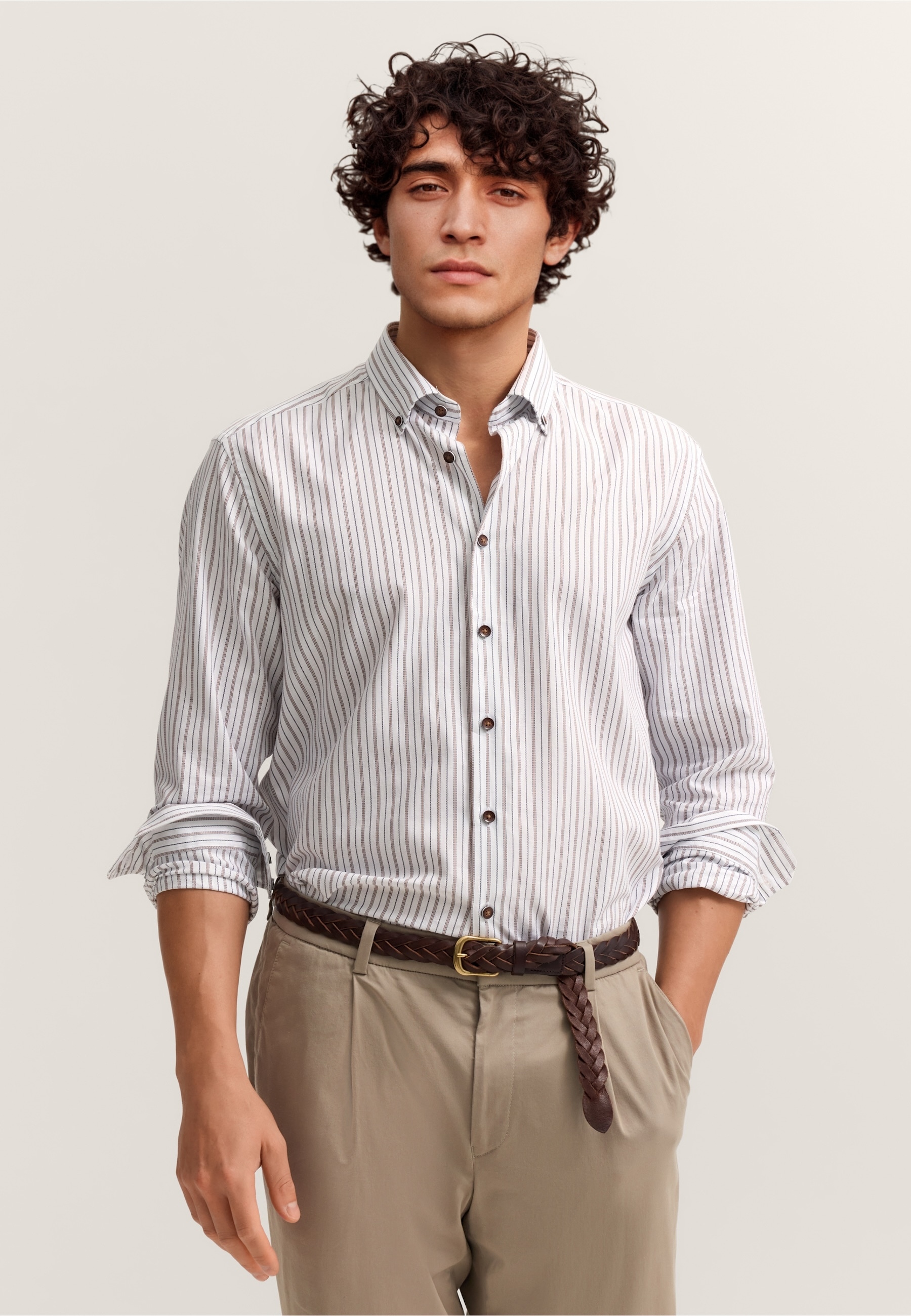 bugatti Businesshemd "Button-Down-Kragen" im Streifen-Design günstig online kaufen