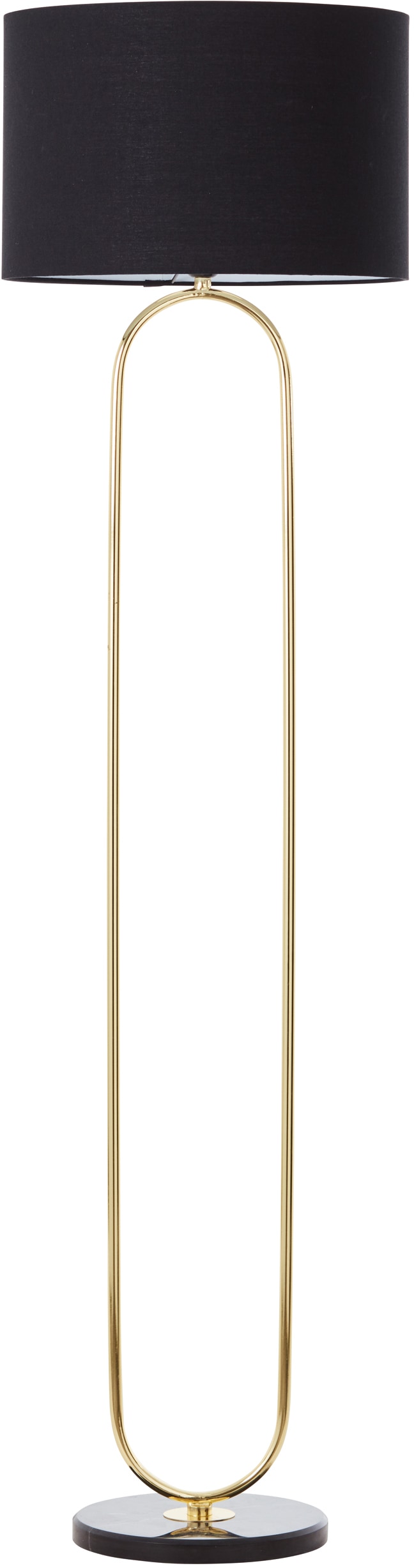 Stehlampe »Zeria«, 1 flammig-flammig, Stehleuchte mit Fuß aus Marmor, Stoff-Schirm