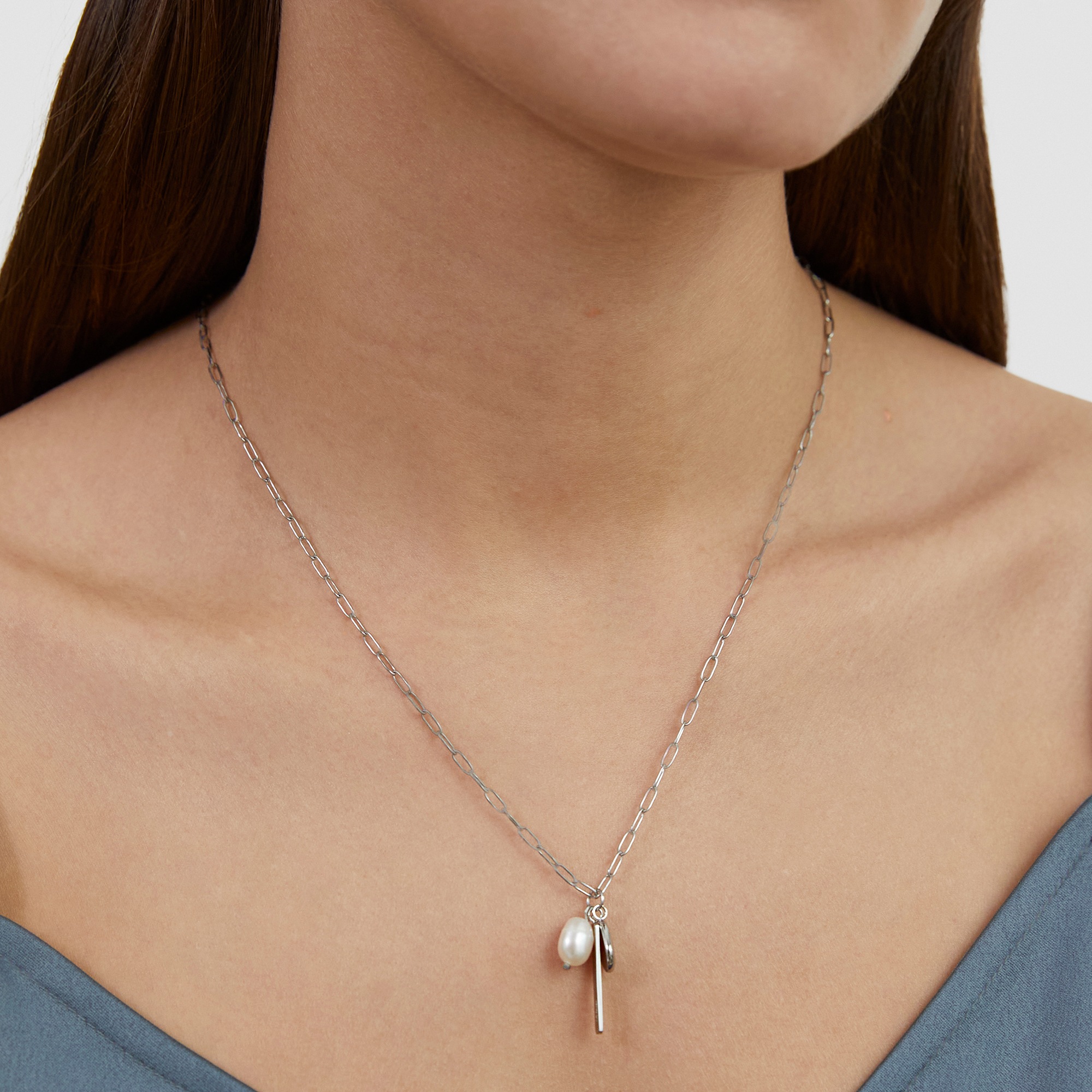 s.Oliver Kette mit Anhänger »Tag and Pearl« mit Perle (imitiert)