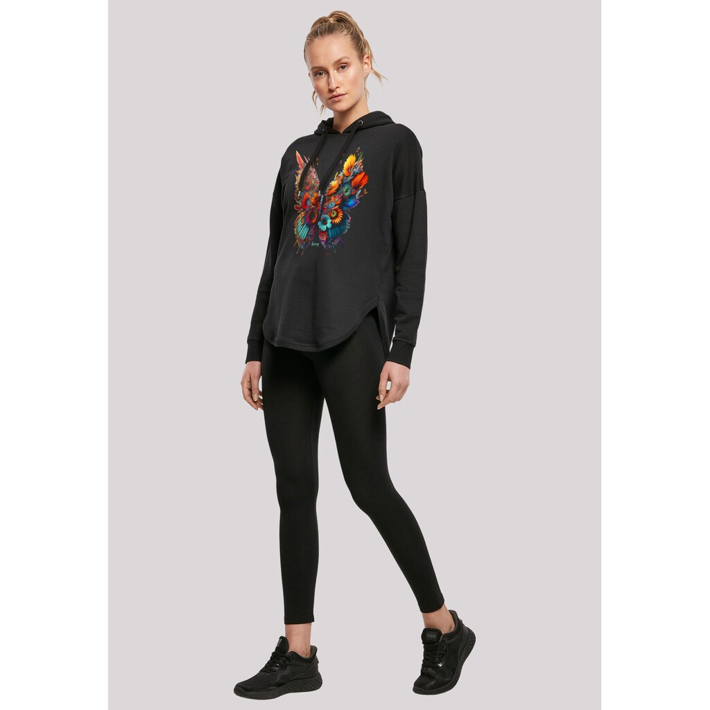 F4NT4STIC Kapuzenpullover »Schmetterling Blumen Oversize Hoodie«