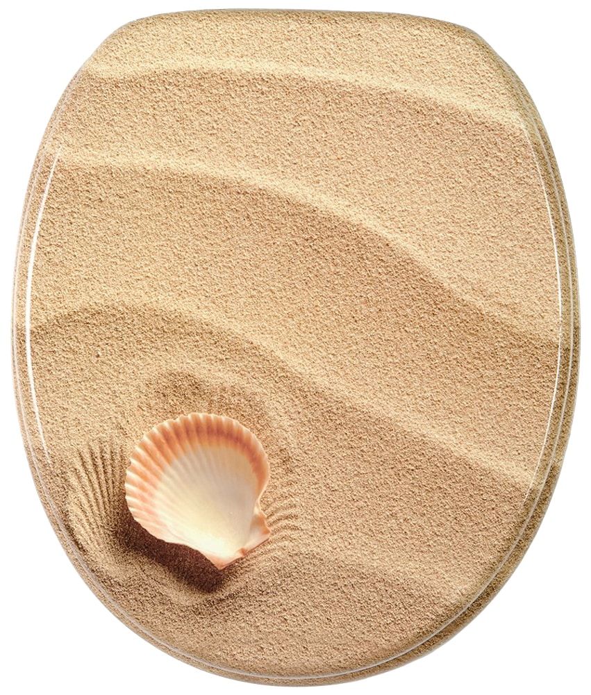 Sanilo Badaccessoire-Set »Clam«, (Komplett-Set, 3 tlg.), bestehend aus WC-Sitz, Badteppich und Waschbeckenstöpsel