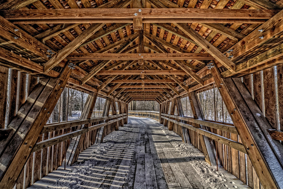 Papermoon Fototapete "Holzbrücke"