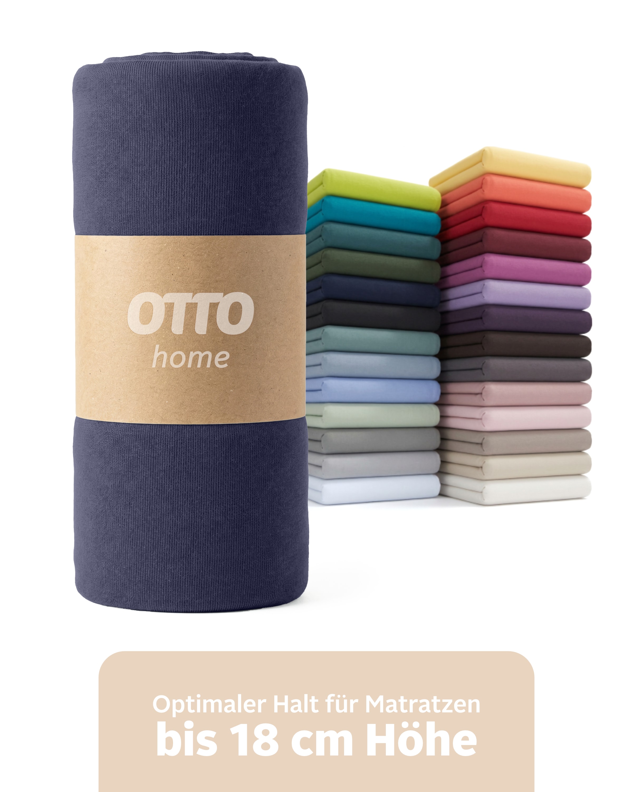 OTTO home "PHYSALIS in BASIC und PREMIUM Qualität, 100% Baumwolle" für Matratzen bis 18 cm Höhe, Bettlaken, Spannbetttuch, pflegeleicht