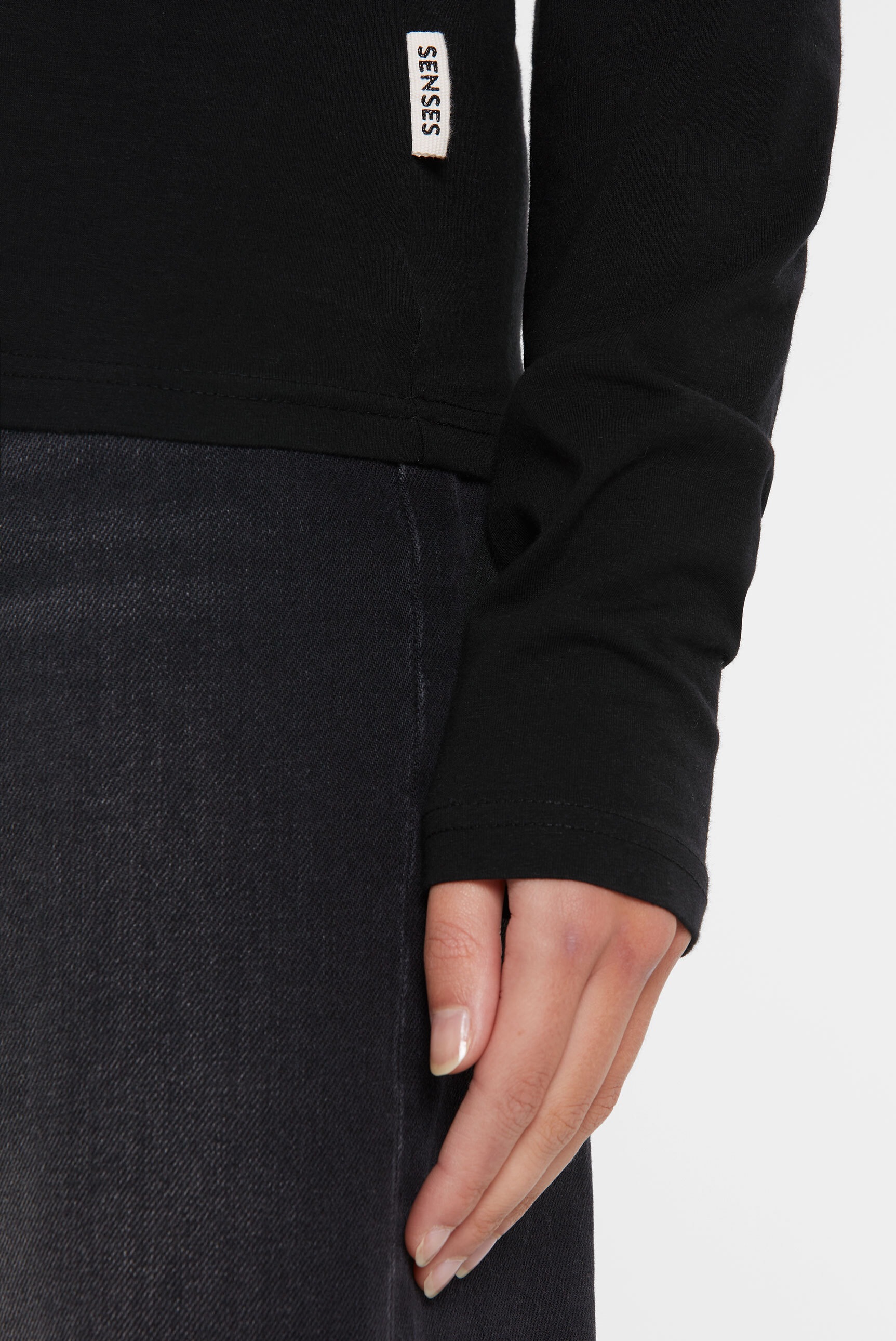 SENSES.THE LABEL Rundhalsshirt, mit Baumwolle