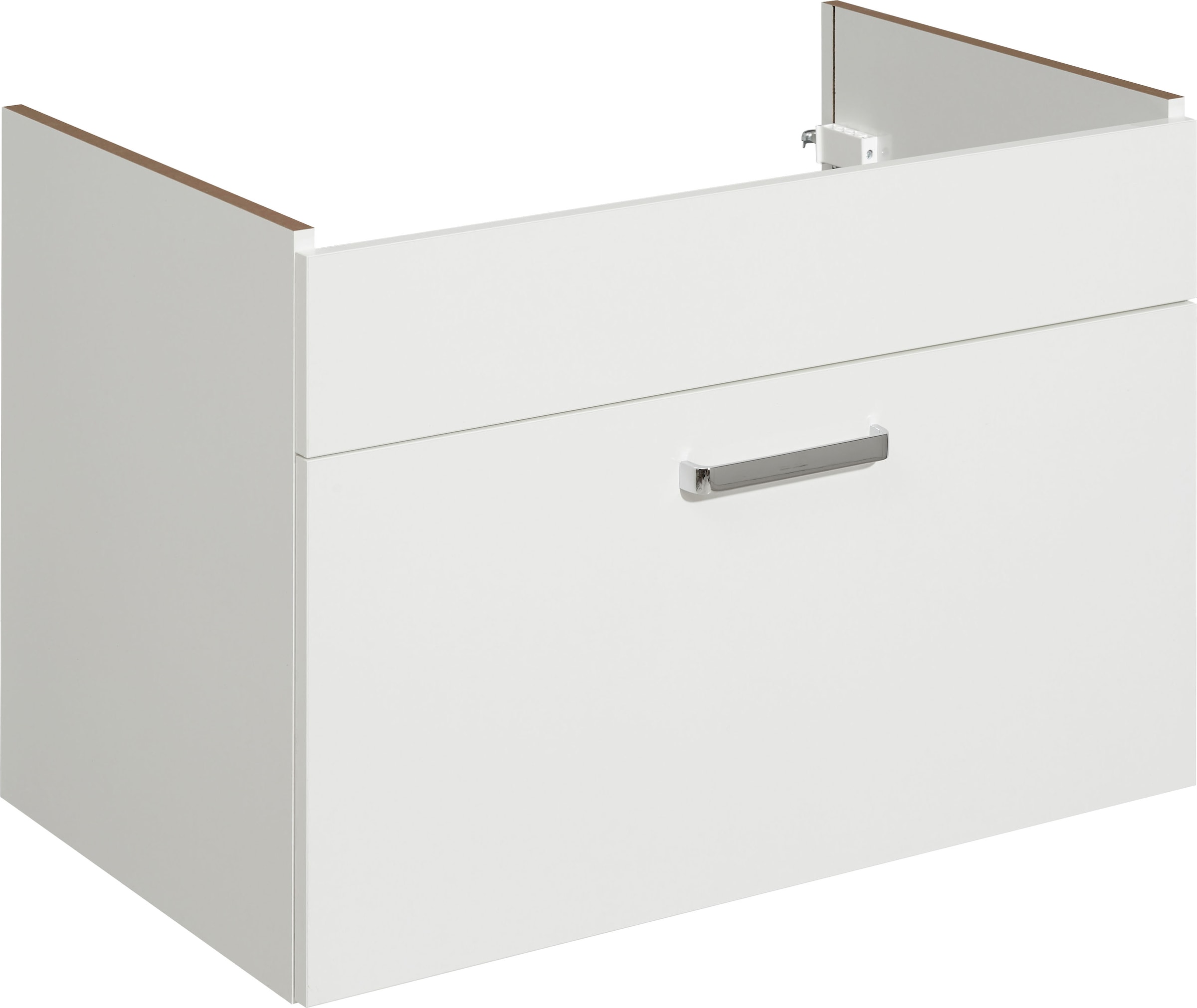 Saphir Badmöbel-Set »Quickset 3-teilig, Keramik-Waschtisch mit LED-Spiegelschrank, Bad-Set«, (4 St.), mit Hochschrank, 5 Türen, 2 Schubladen, Waschplatz inkl. Türdämpfer