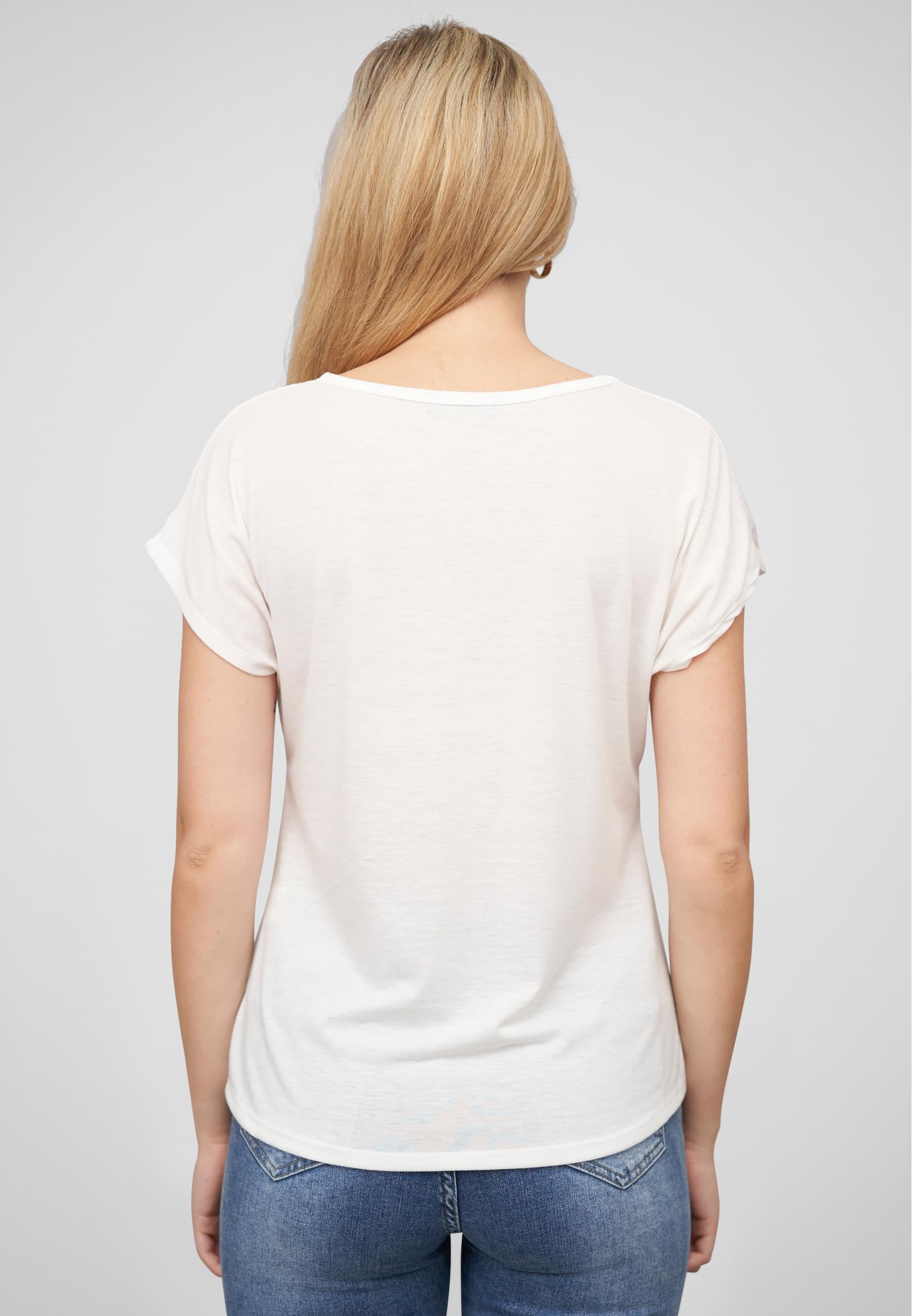 CLOUD 5IVE T-Shirt »CLOUD 5IVE Viskose T-Shirt mit Traumfänger-Blumen Print« 1 Stk. tlg.