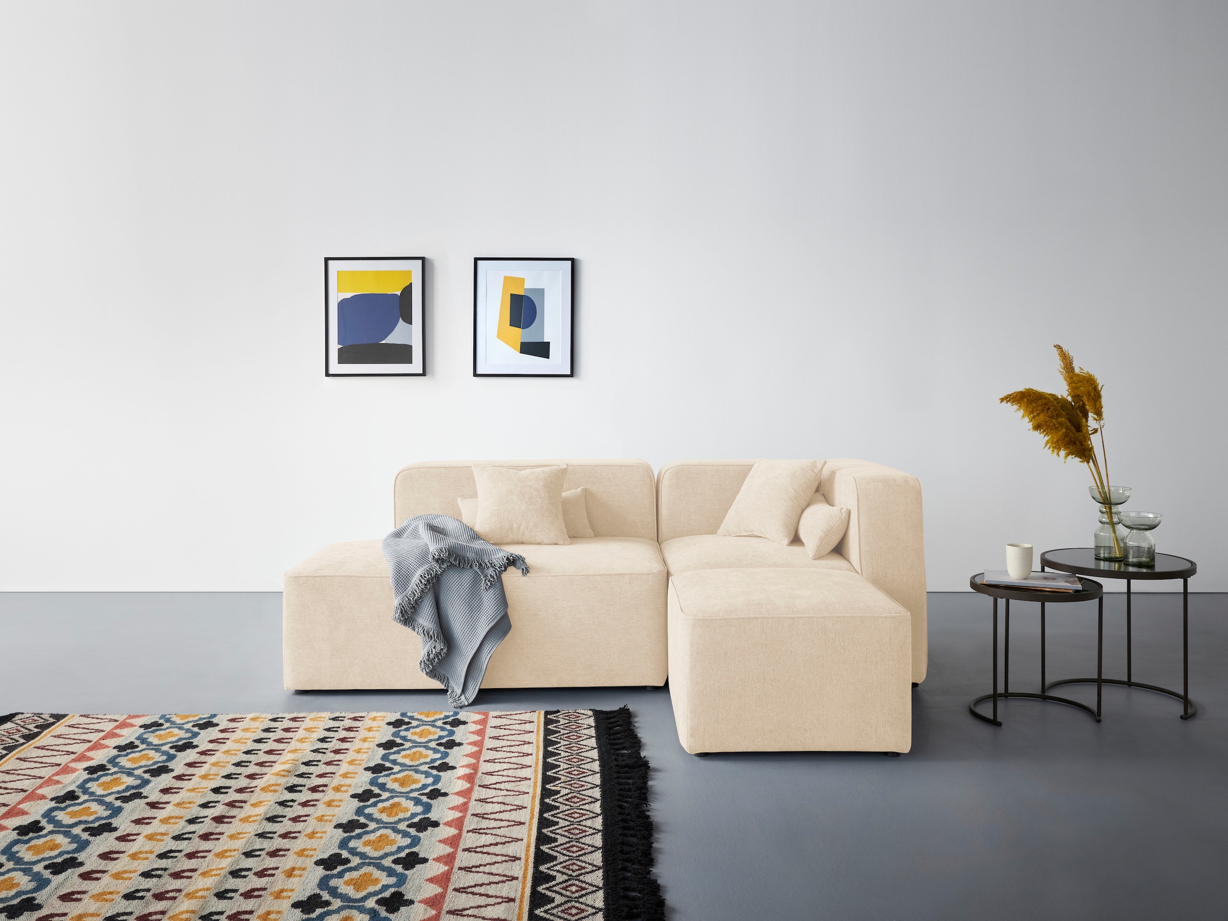 Home affaire Ecksofa "Sundstrup L-Form" Modulserie, individuelle Zusammenst günstig online kaufen