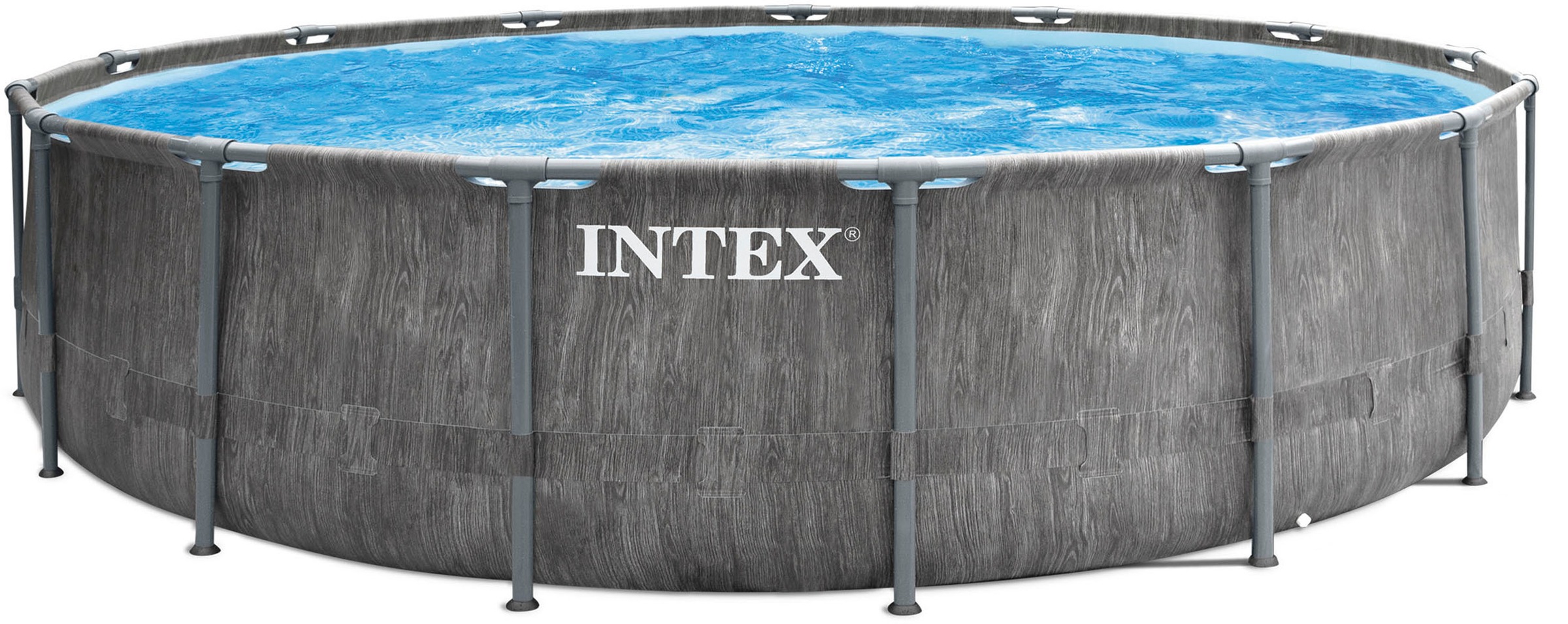 Intex Rundpool ""Framepool" Greywood 549x122 cm" inkl. hochwertiger Solar M günstig online kaufen