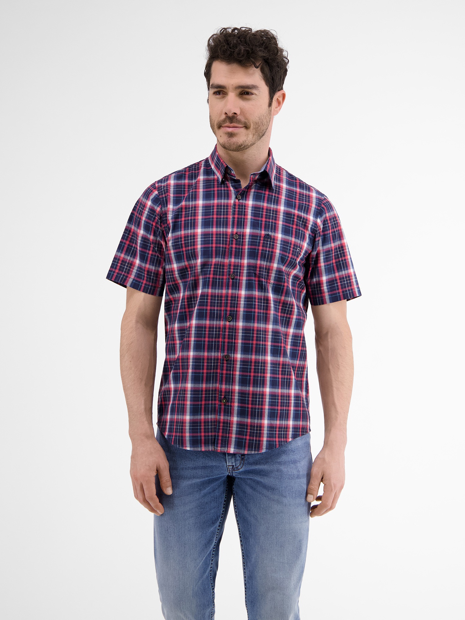 LERROS Kurzarmhemd »LERROS Halbarmhemd *Poplin Check*«