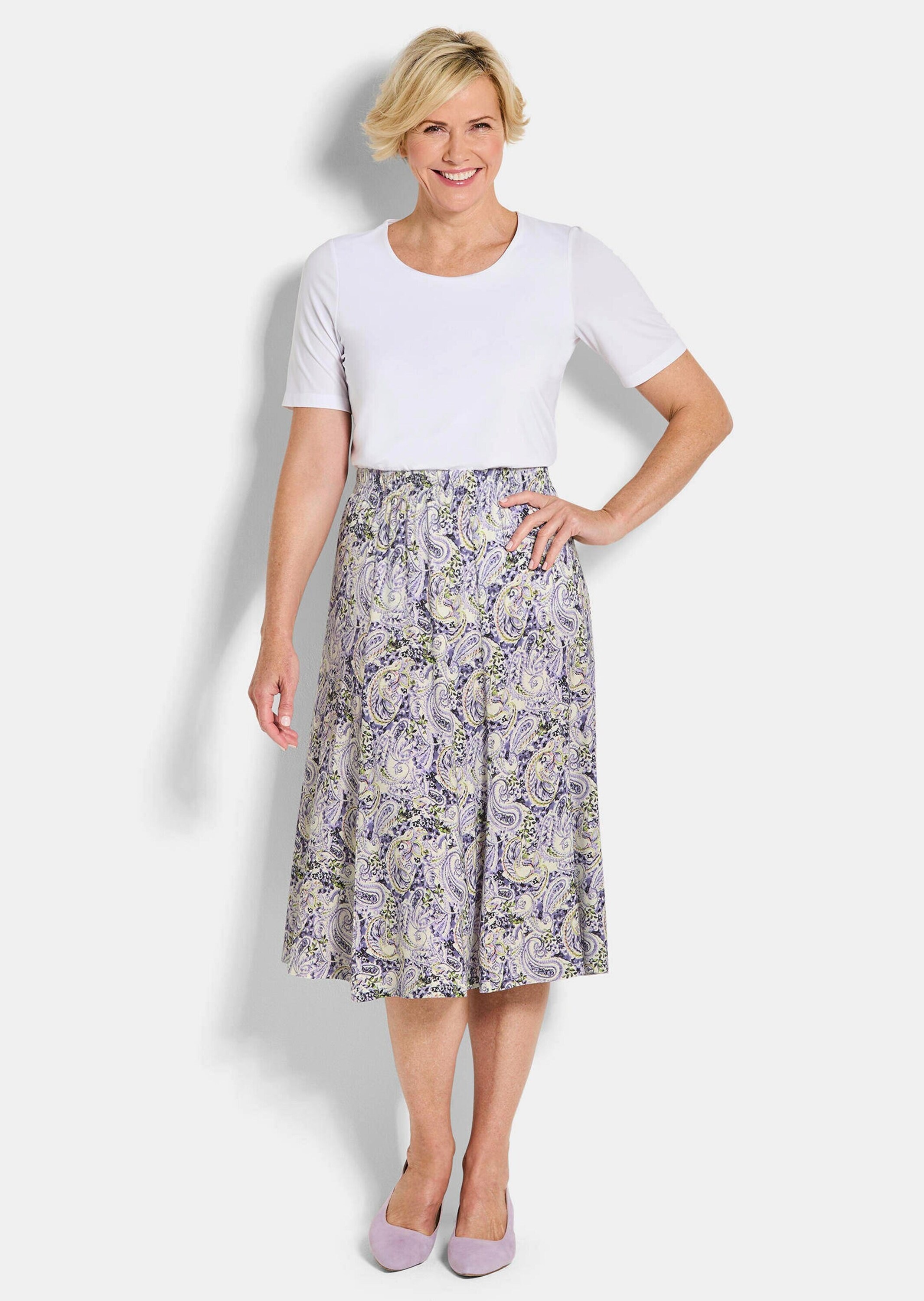 GOLDNER Jerseyrock "Weit schwingender Bahnenrock aus Jersey" günstig online kaufen