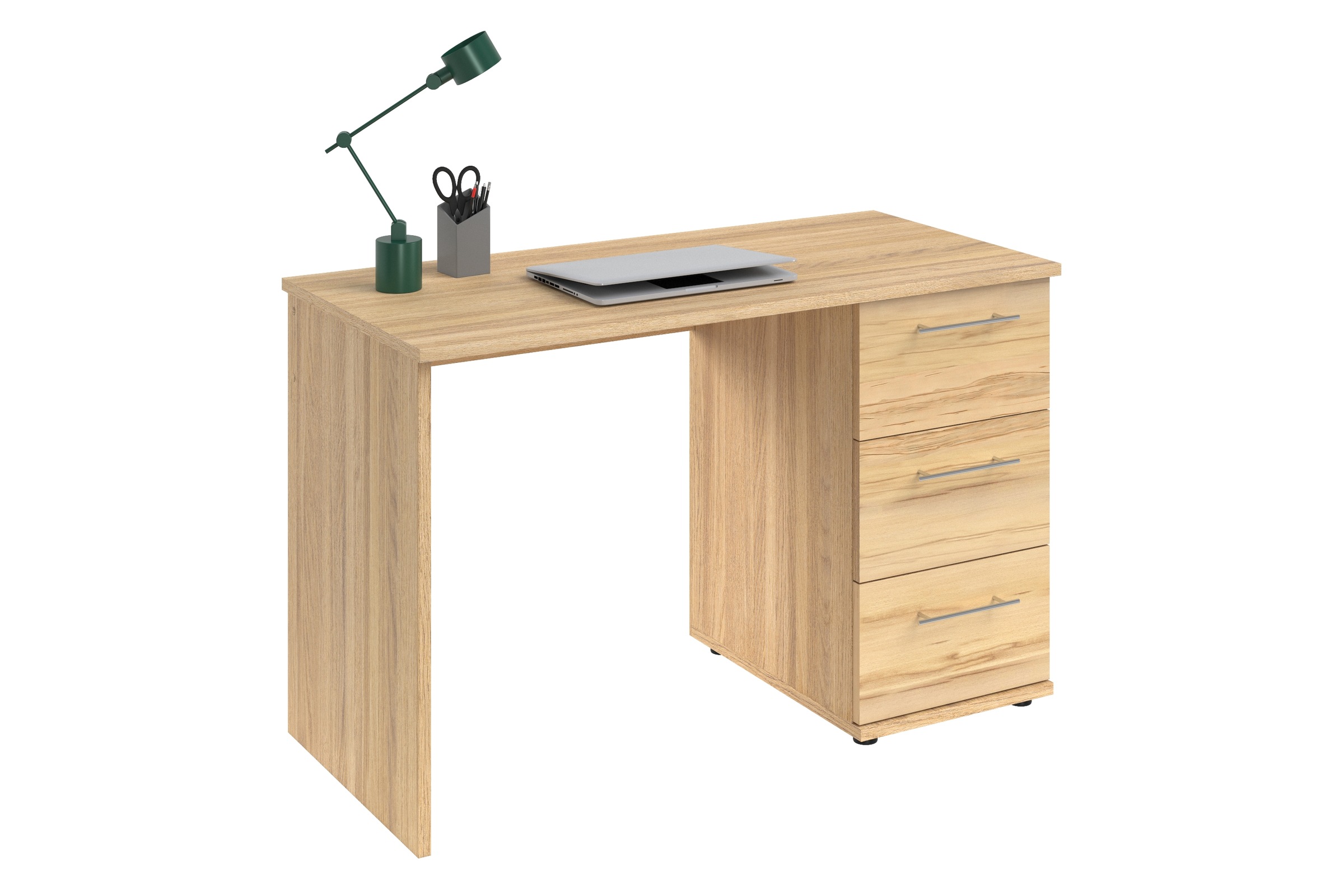 Thumbnail - VOGL Möbelfabrik Schreibtisch "Tobi, optional mit Tastaturauszug,", mit 3 Schubkästen, Breite 115 cm, Made in Germany