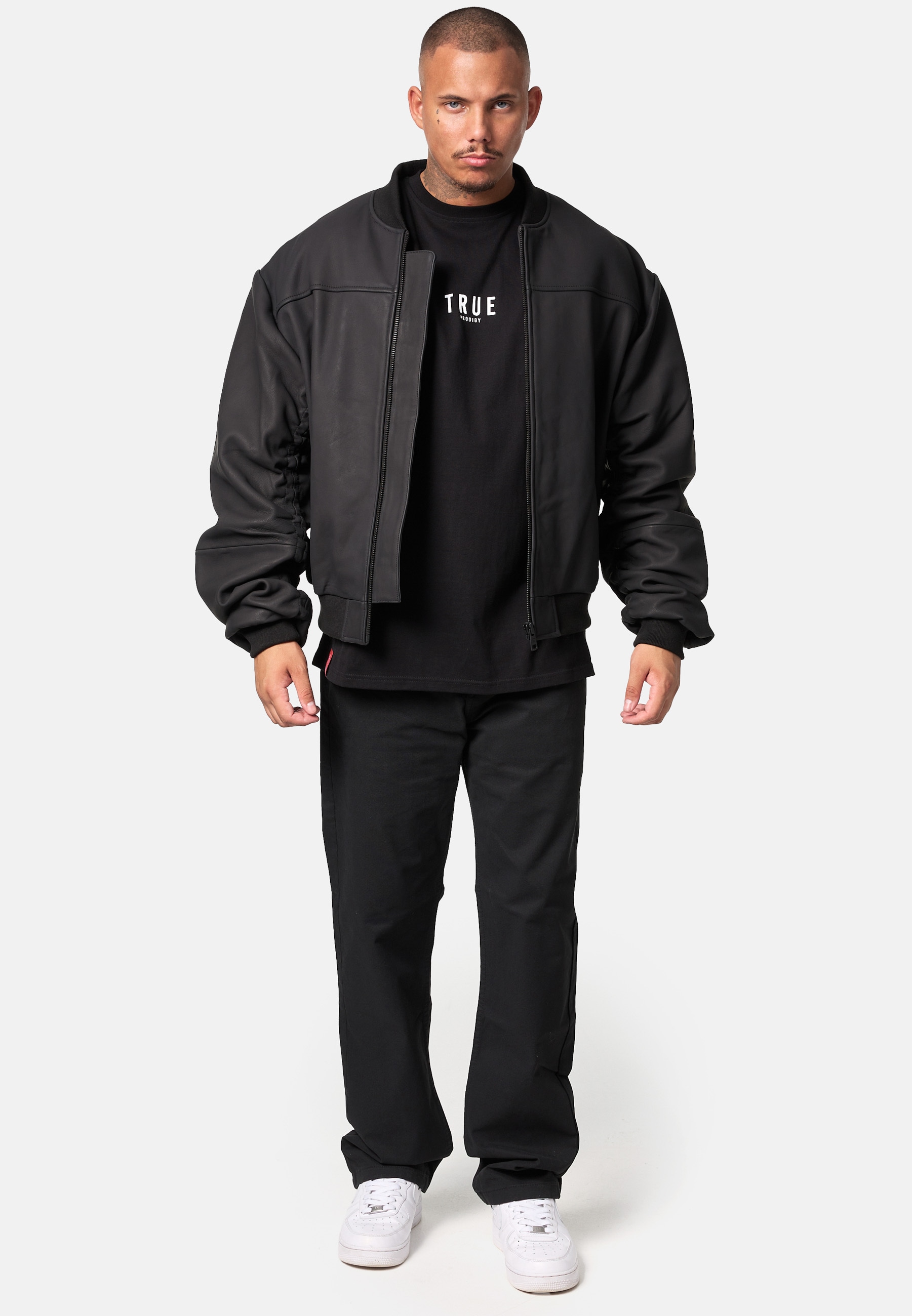 trueprodigy Lederjacke »Nazar Bomberjacke aus Leder mit Reißverschluss« ohne Kapuze