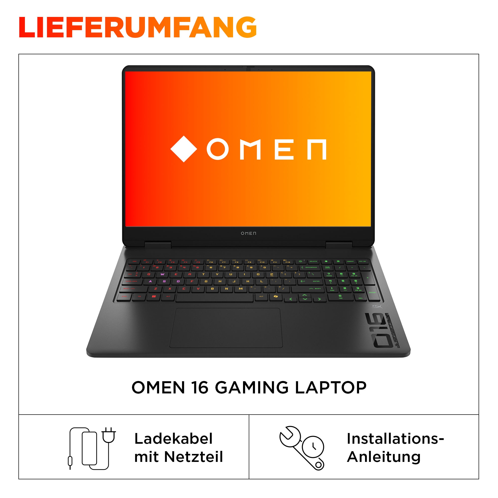 HP Gaming-Notebook »OMEN 16-am Intel«, 40,64 cm, / 16 Zoll, Intel, Core i7, GeForce RTX 5060, 1000 GB SSD