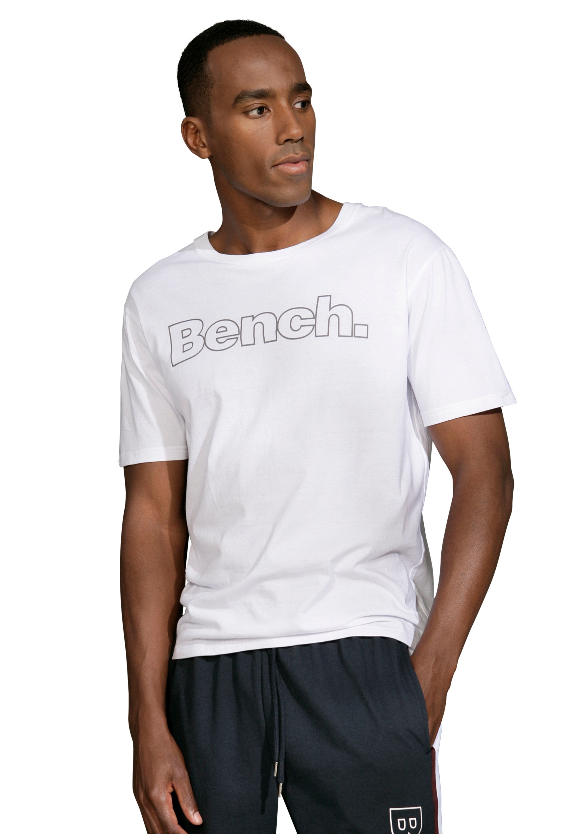 Bench. Loungewear T-Shirt 2 Stk. tlg. Shirt mit Logoprint, Basicshirt mit R günstig online kaufen