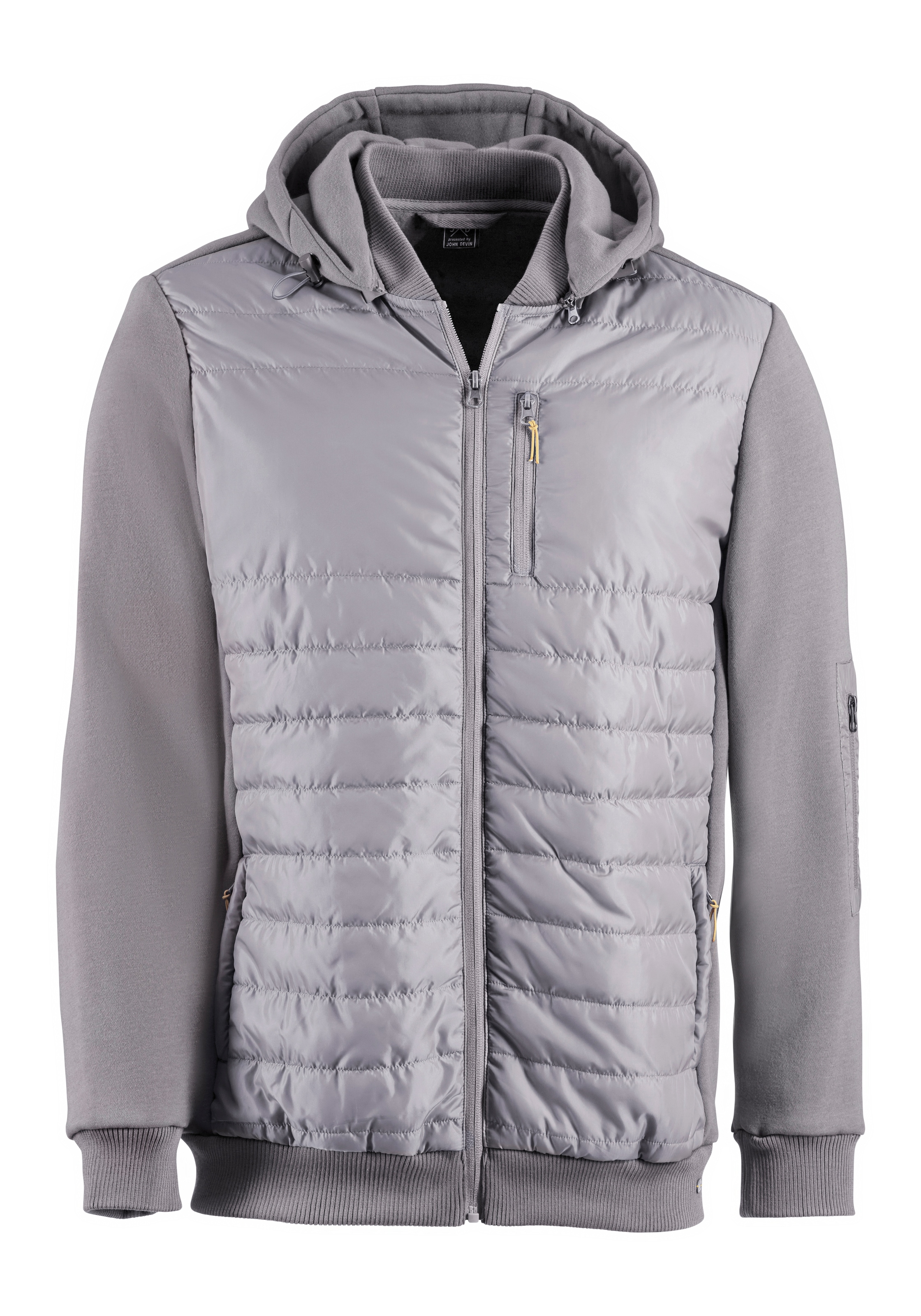 H.I.S Kapuzensweatjacke, im vorderen Bereich gesteppt, mit abnehmbarer Kapuze