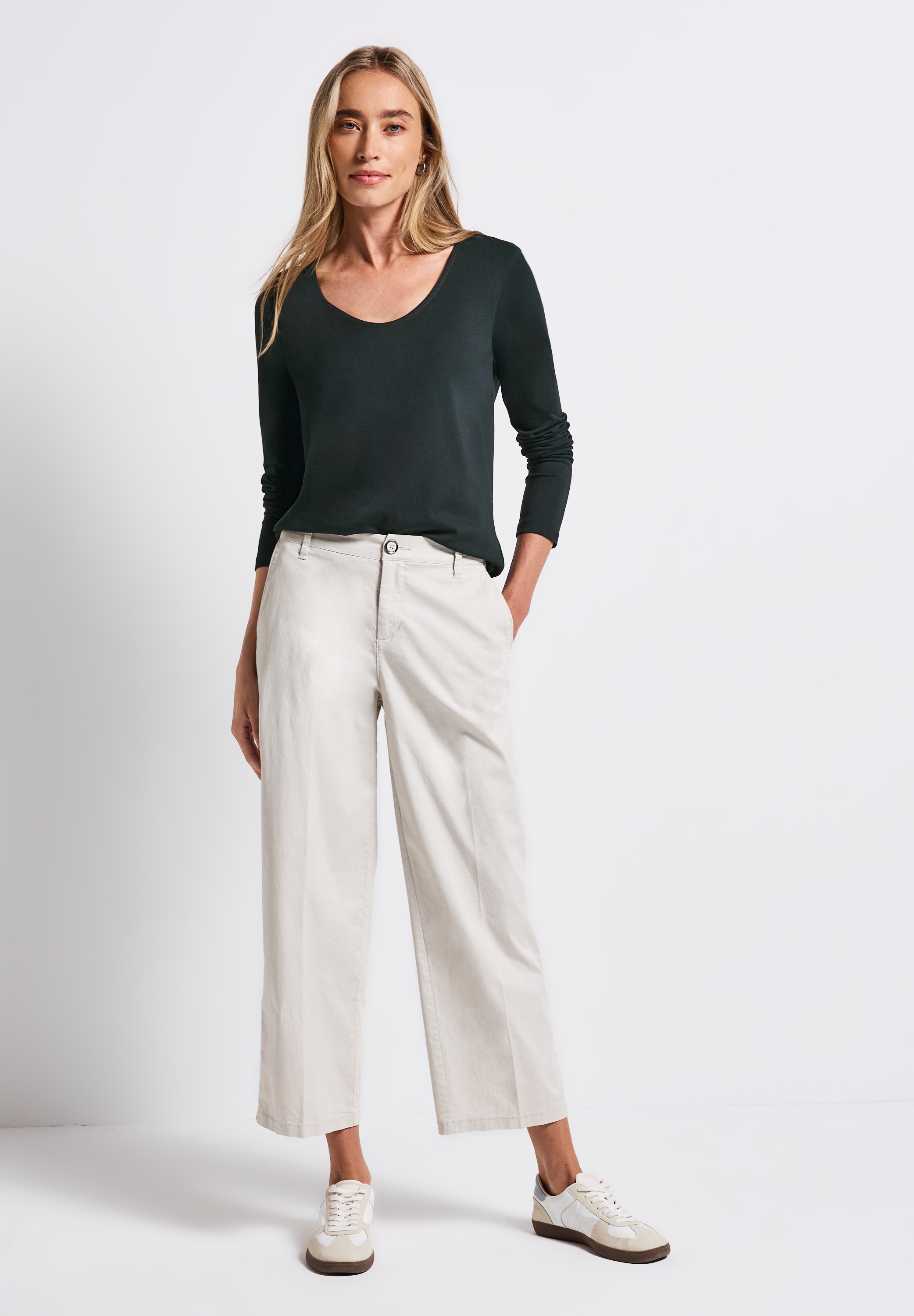 STREET ONE Langarmshirt, im soften Baumwoll-Mix