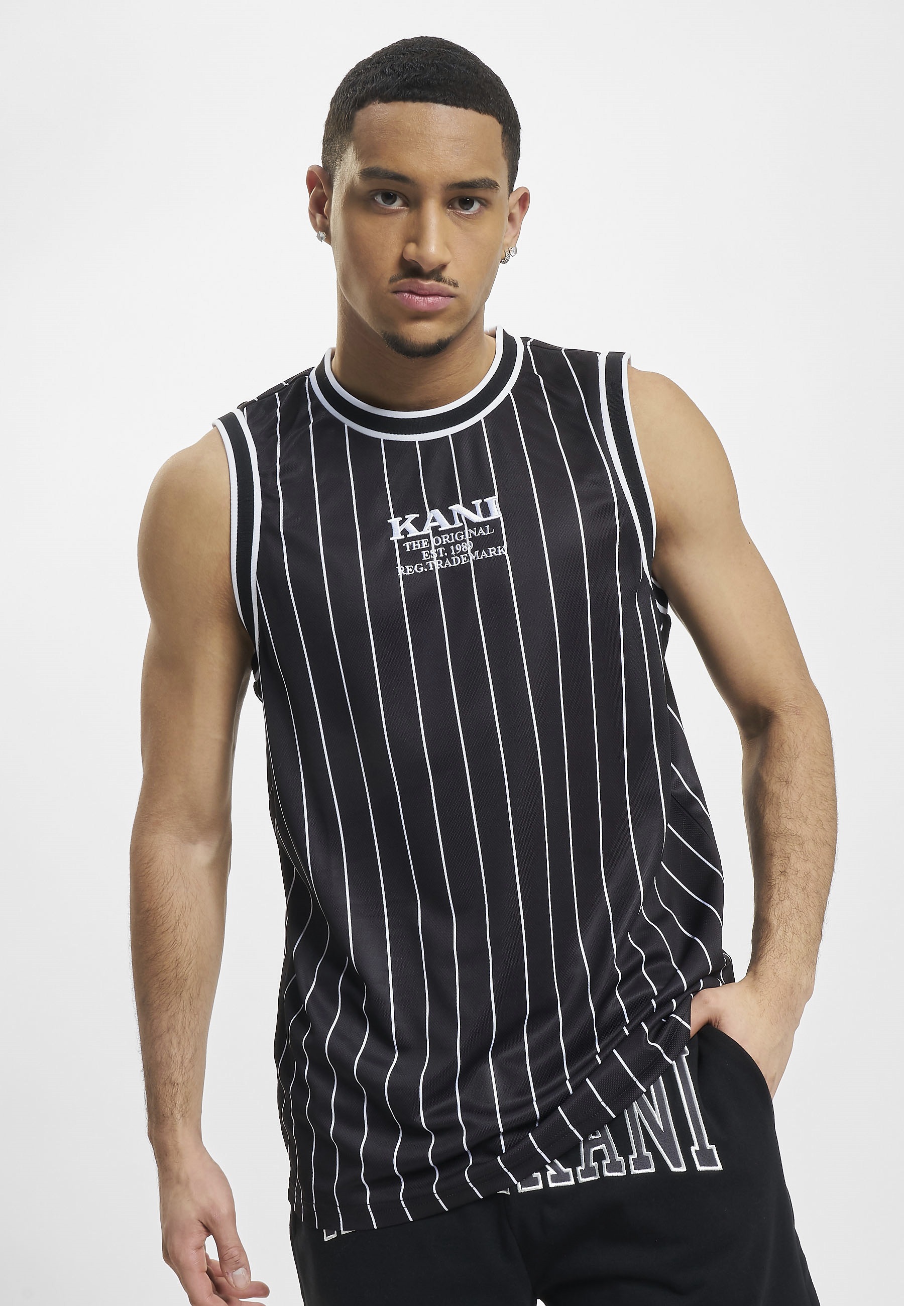 Karl Kani Tanktop »Karl Kani Herren KM232-001-4 KK Retro Pinstripes Basketball Tank« 1 Stk.