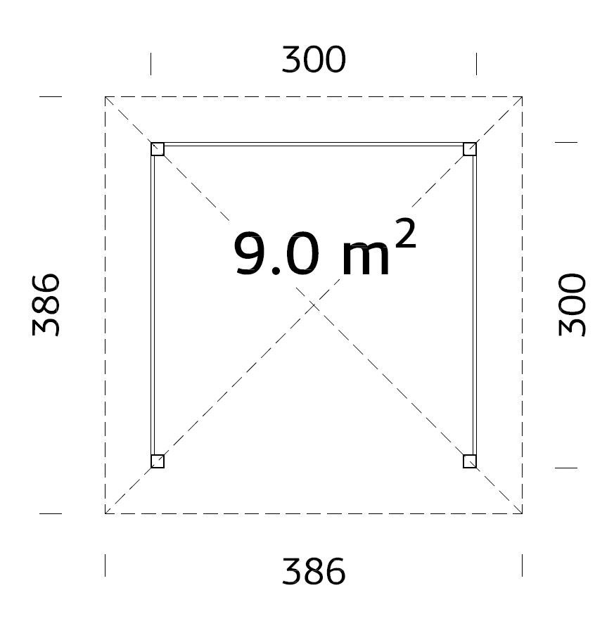 Palmako Holzpavillon »Betty«, BxT: 368x368 cm, transparent