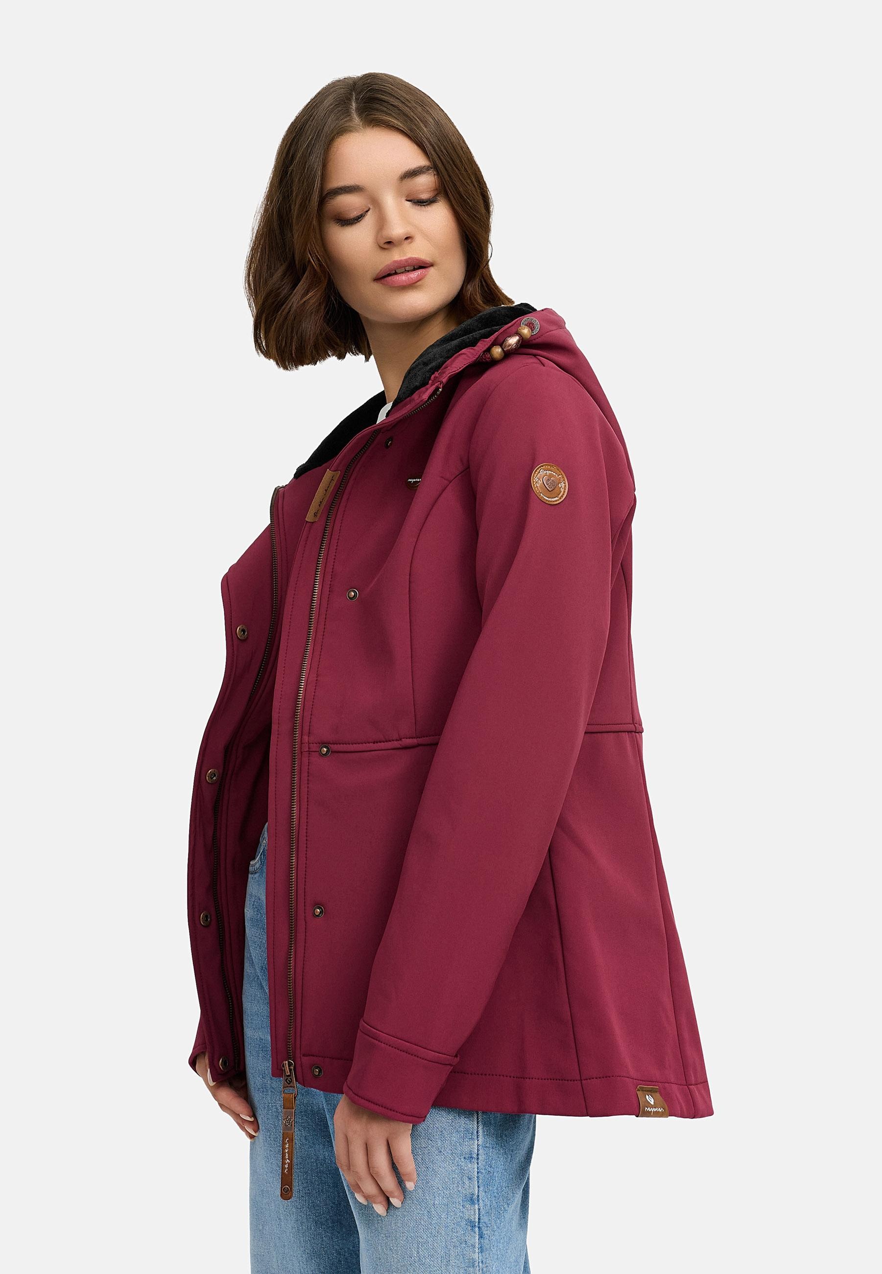 Ragwear Softshelljacke »Yba« mit Kapuze sportliche Damen Outdoorjacke mit Kapuze