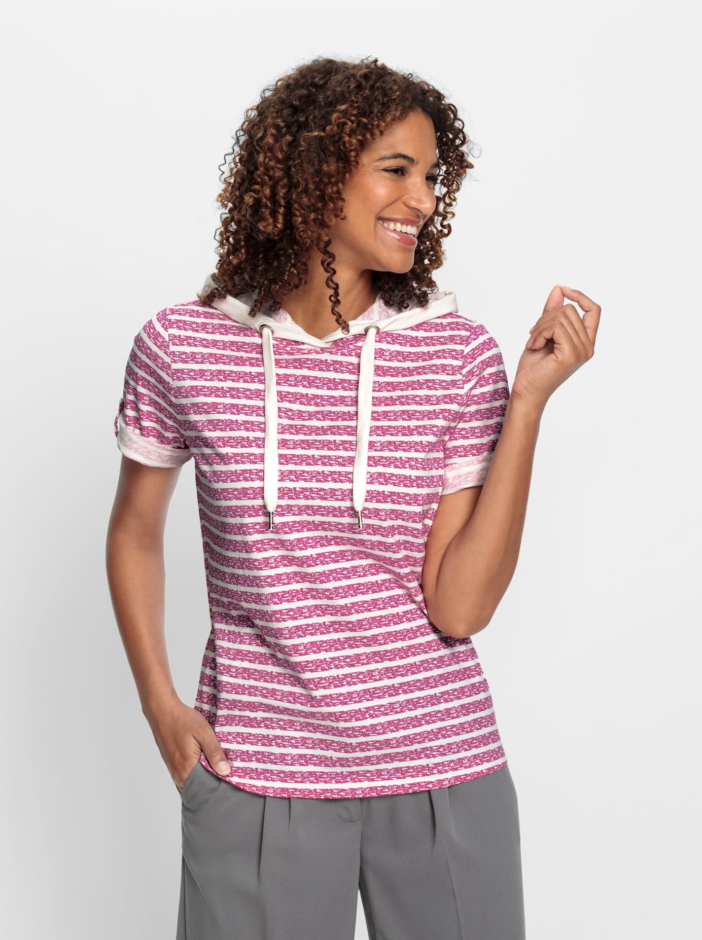 Casual Looks Kapuzenshirt "Kapuzen-Shirt" 1 Stk. tlg. günstig online kaufen