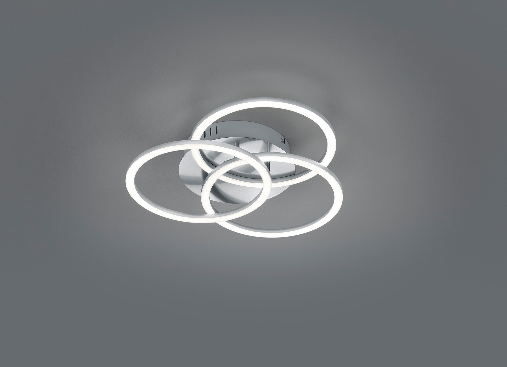 »Circle«, Deckenleuchte Deckenlampe LED Ringen / matt inkl. | 1 TRIO schwenkbaren Fernbedienung mit flammig-flammig, BAUR Leuchten Nickel