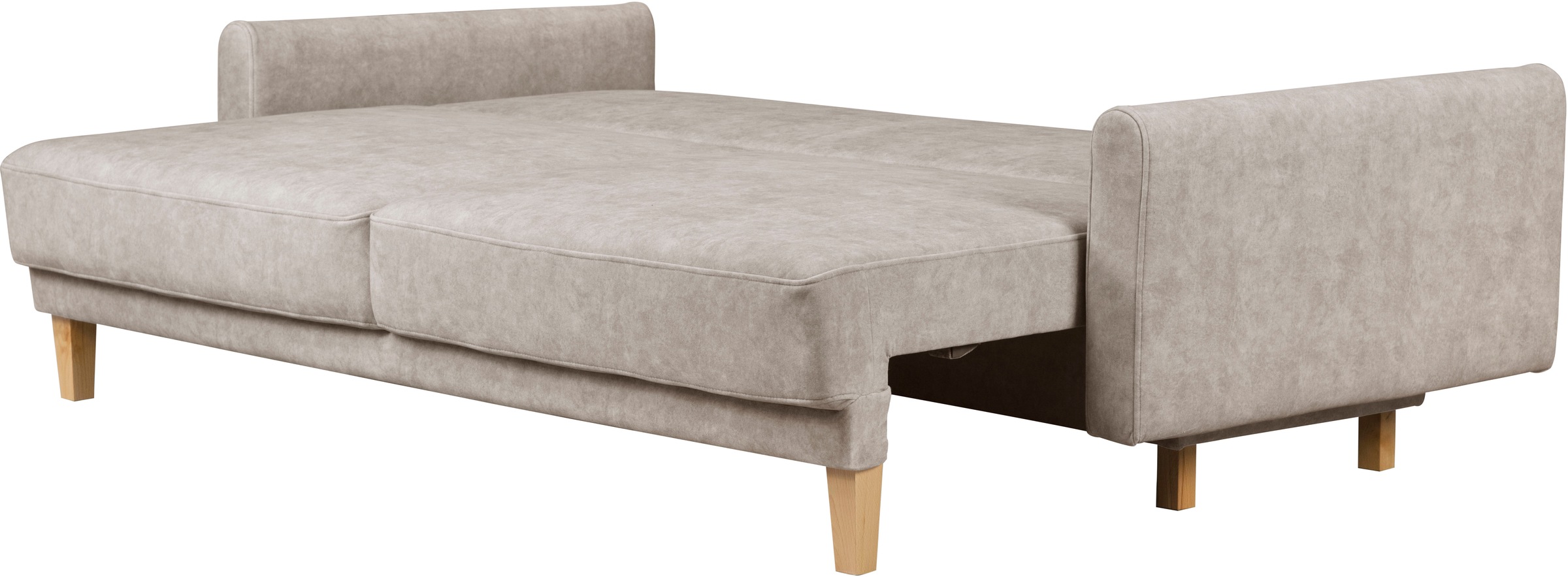 Home affaire 3-Sitzer »TRIPLO optionale Schlafsofa mit Bettkasten, Maße B/T/H: 215/100/89 cm«, Wahlweise Bettfunktion - Liegefläche 145x191 cm, Rücken-, Zierkissen