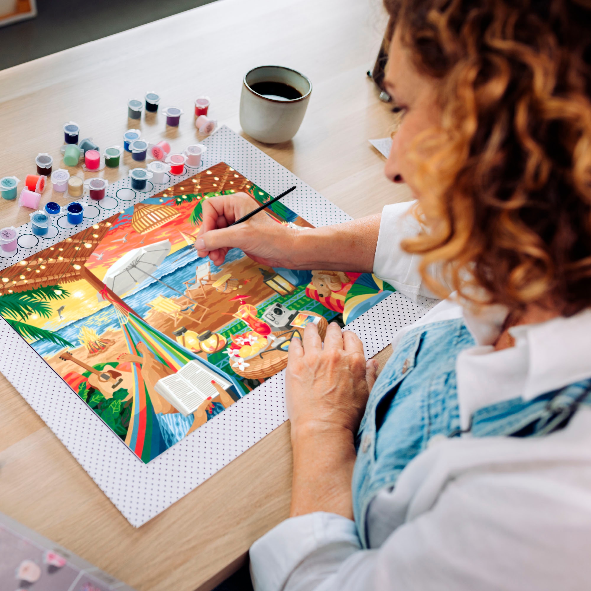 Ravensburger Malen nach Zahlen »CreArt, Leinwand Gemütliche Strandhütte«, Made in Europe