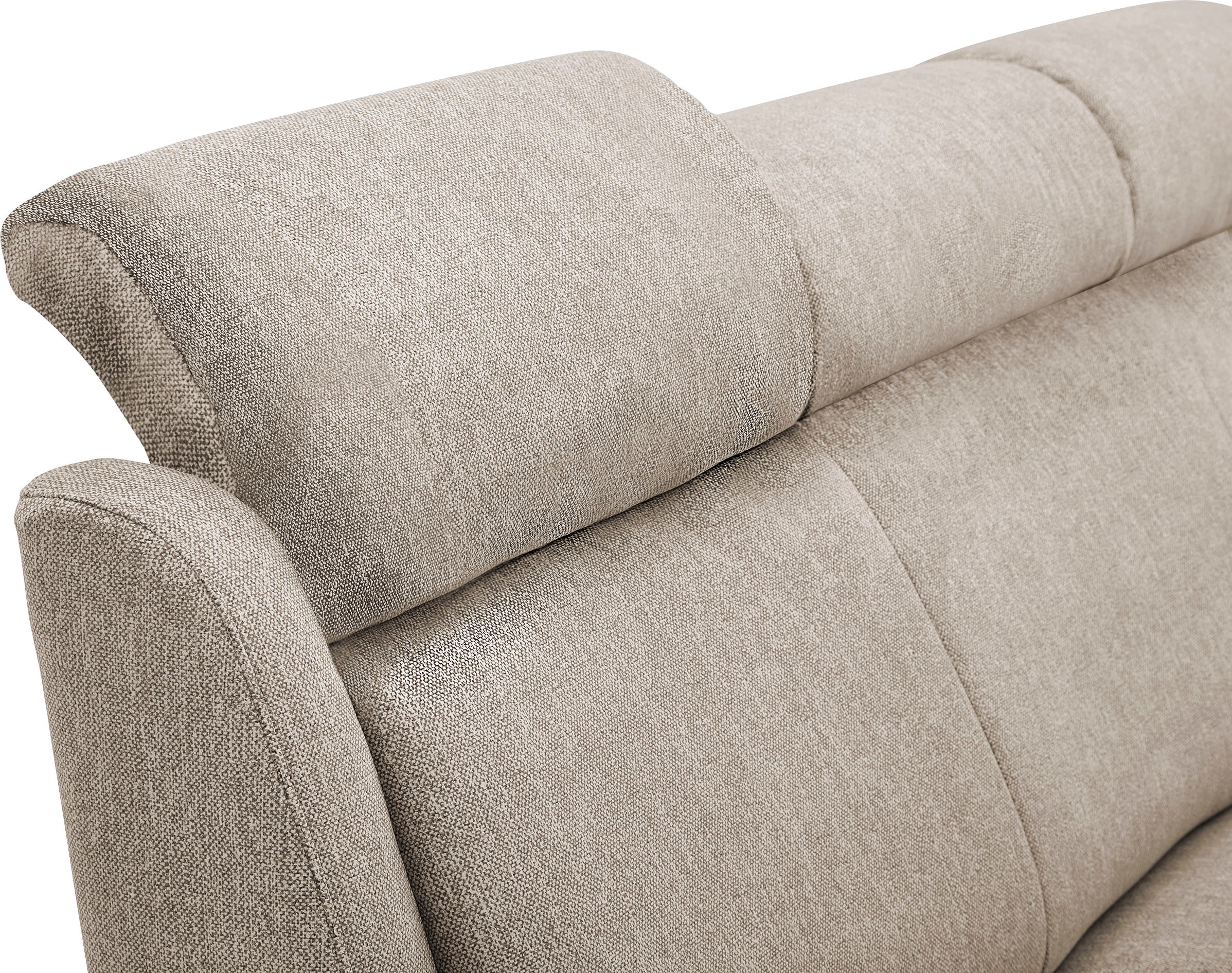VILLA BECK Ecksofa »Varese L-Form«, (2 St.), Kopfteilverstellung, wahlweise mit Sitzvorzug, in Sitzhöhe 46 cm