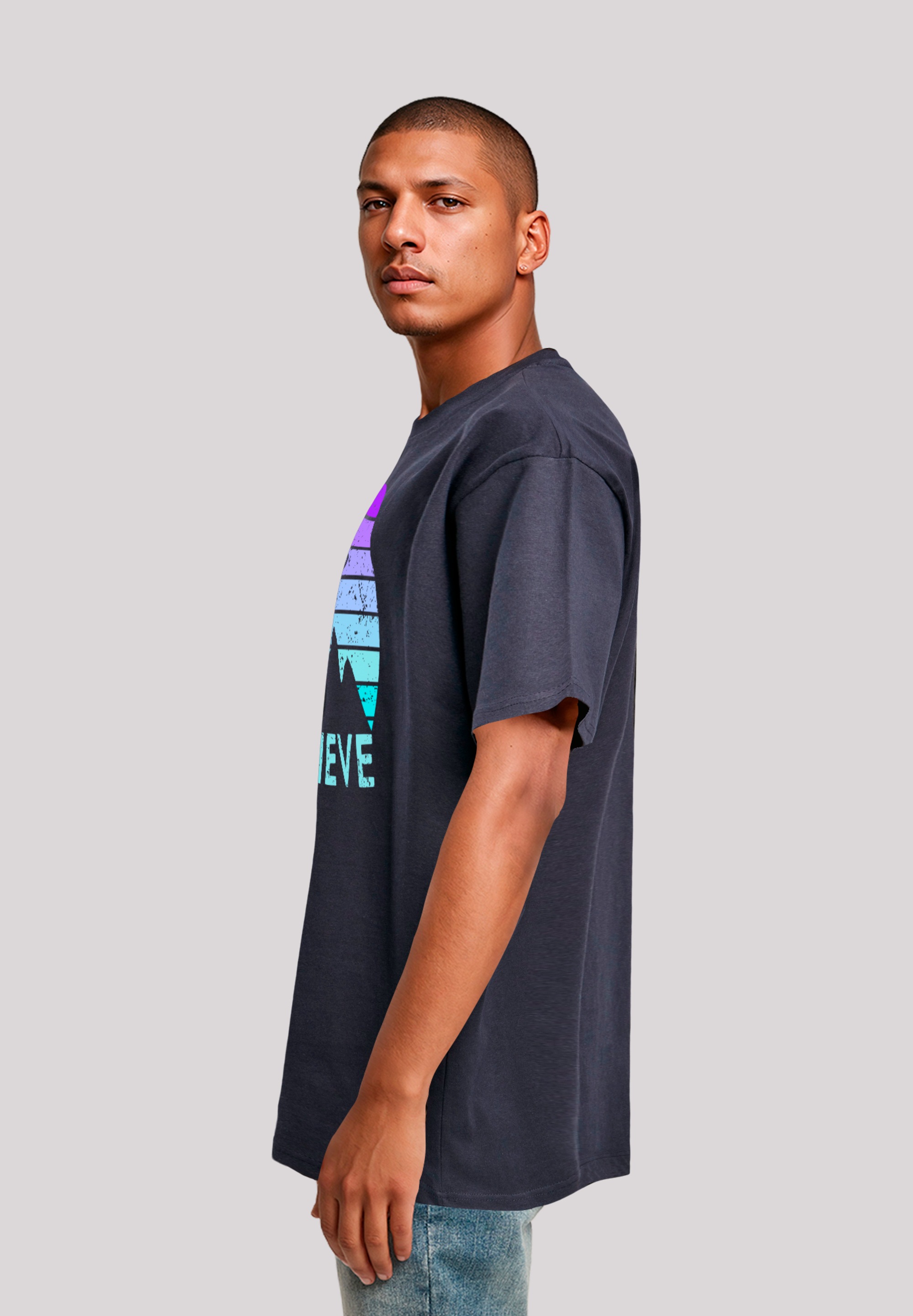 F4NT4STIC T-Shirt »I BELIEVE UFO Alien Raumschiff Retro«, Premium Qualität